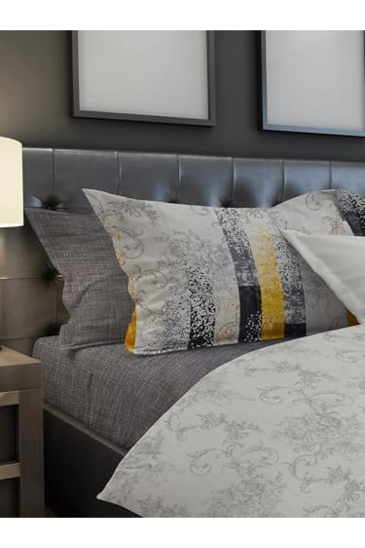 Pamuk Çarşaflı Çi̇ft Ki̇şi̇li̇k Nevresi̇m Takımı - Sarı 1014773