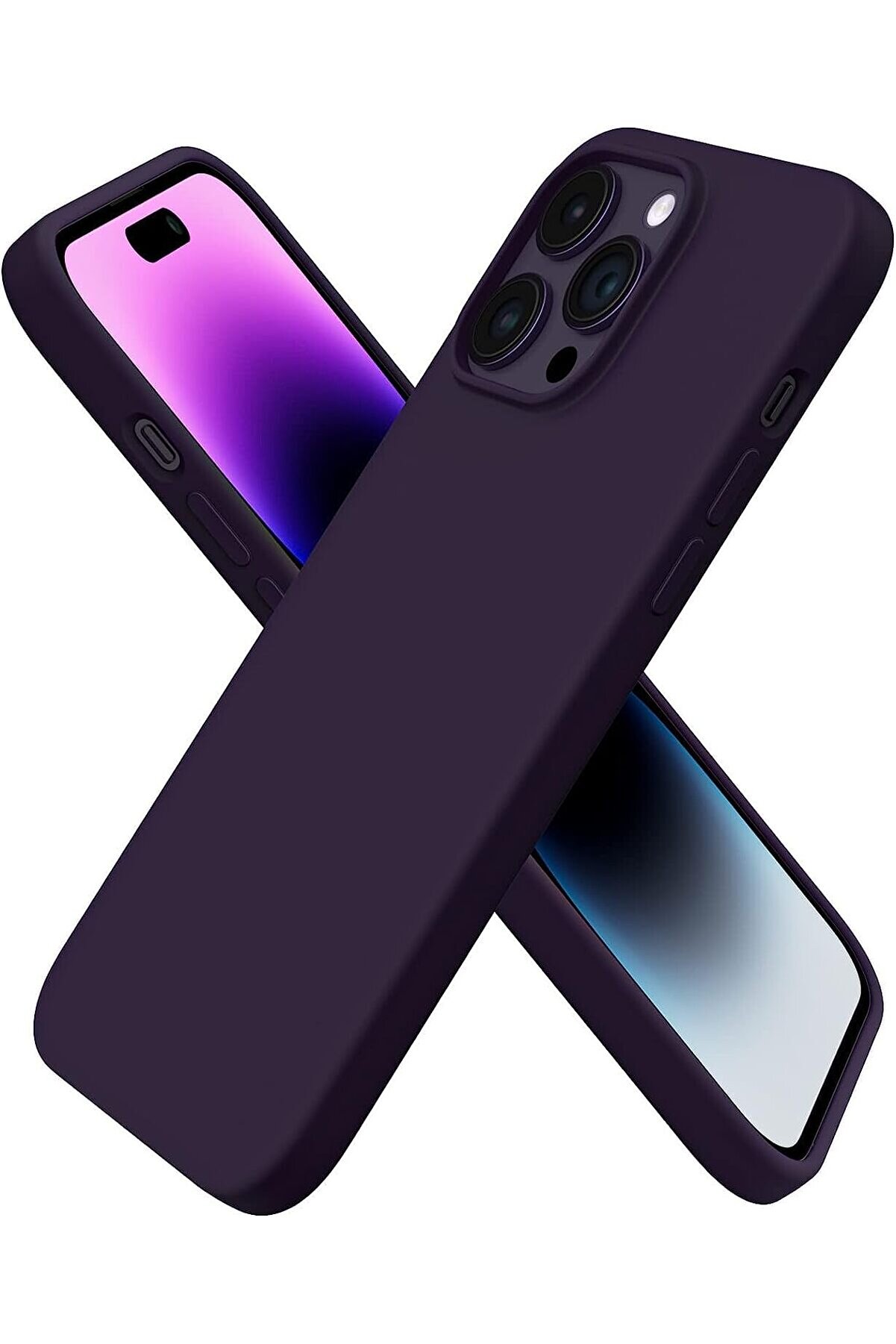 STOREMAX AKSESUAR 14 Pro ile Uyumlu İçi Kadife Dışı Mat Yapıya Sahip Koruma Sağlayan Lansman Silikon Kılıf (D