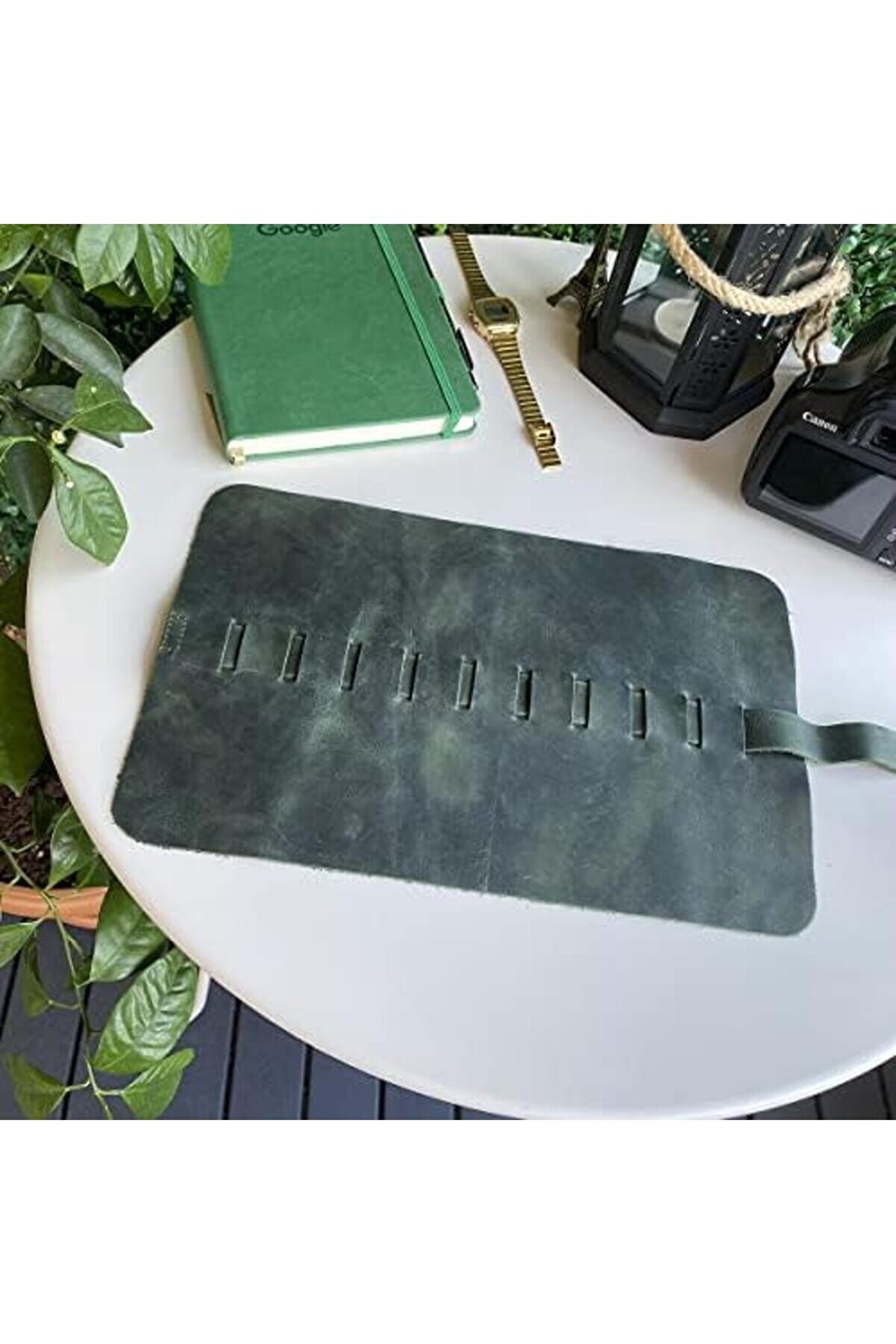 Modashi̇ne Helsi̇nki̇ - Haki̇ki̇ Deri̇ Nat&uuml;rel Geni̇ş Tasarım Rulo (Yeşi̇l) Modascope 1014773