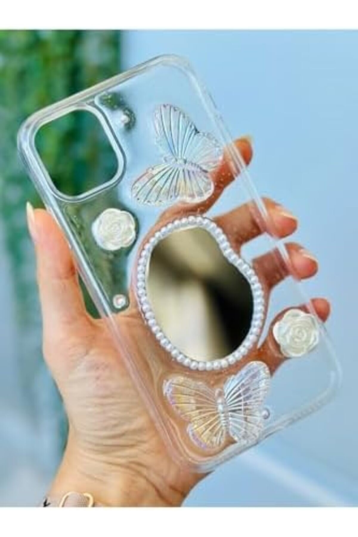 Aksesuar 11 İle Uyumlu 3D Oyuncak Aynalı Kelebek Tasarımlı Yumuşak Si̇li̇kon Kılıf 1014773