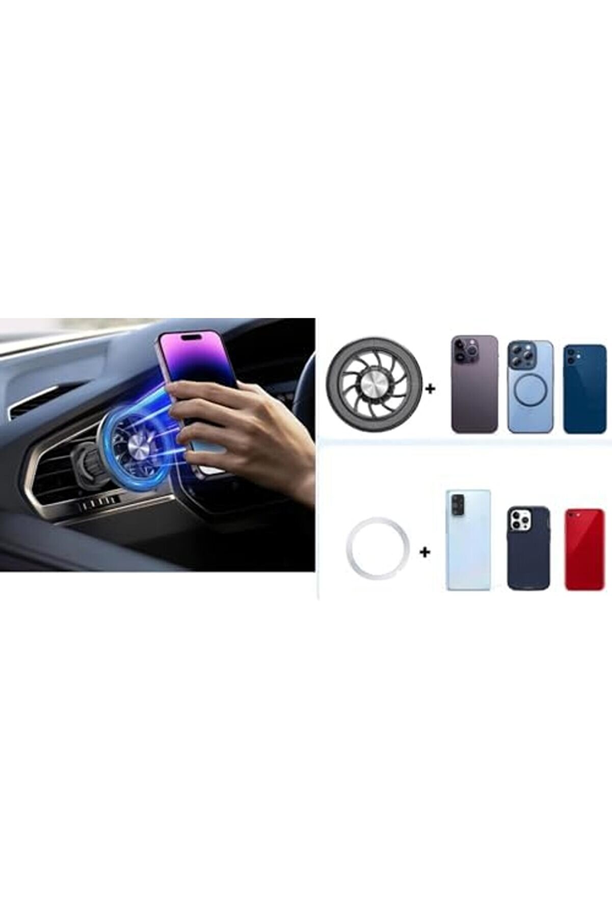 Havalandırmaya Takılan Güçlü Manyeti̇k Telefon Tutucu Ve Tüm Modellere Uygun Araç İçi̇ Telefon Tutucu