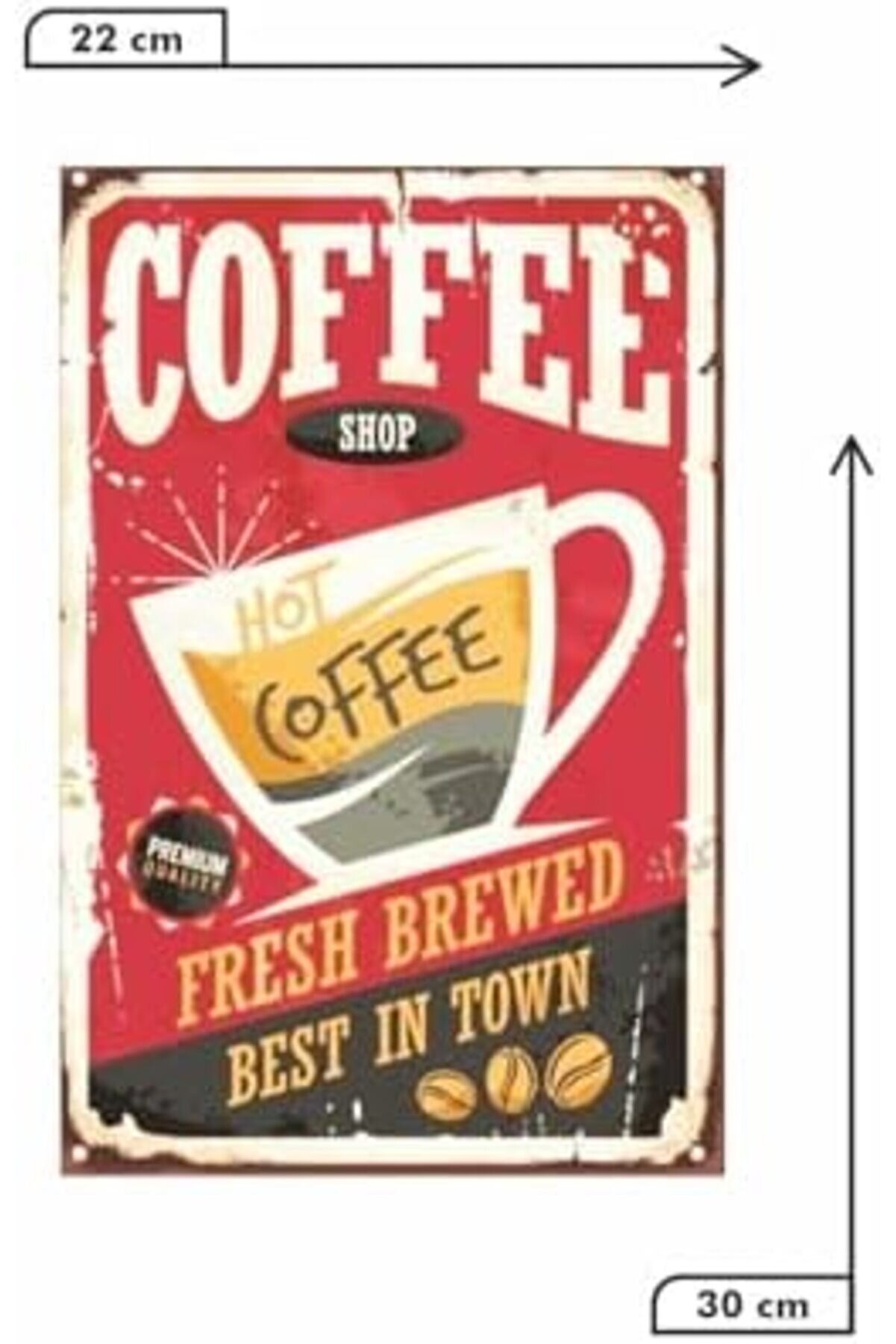 Kuşe Kağıt Duvar Posteri̇ Coffe Retro Drtr