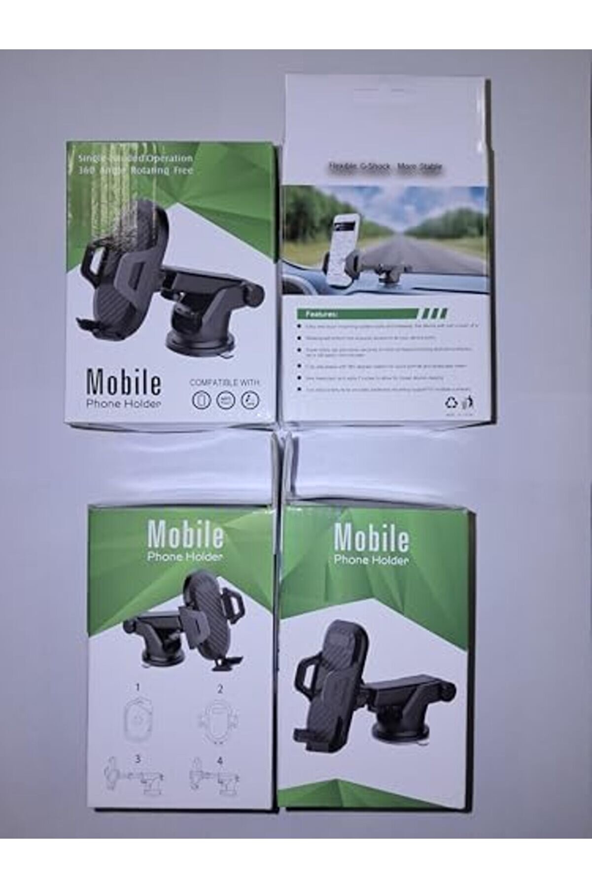 Nıppon, Uzatılabi̇li̇r Vantuzlu Araç İçi̇ Telefon Tutucu - Araba Telefon Tutucu - Tek Tuşla Açılır Kana