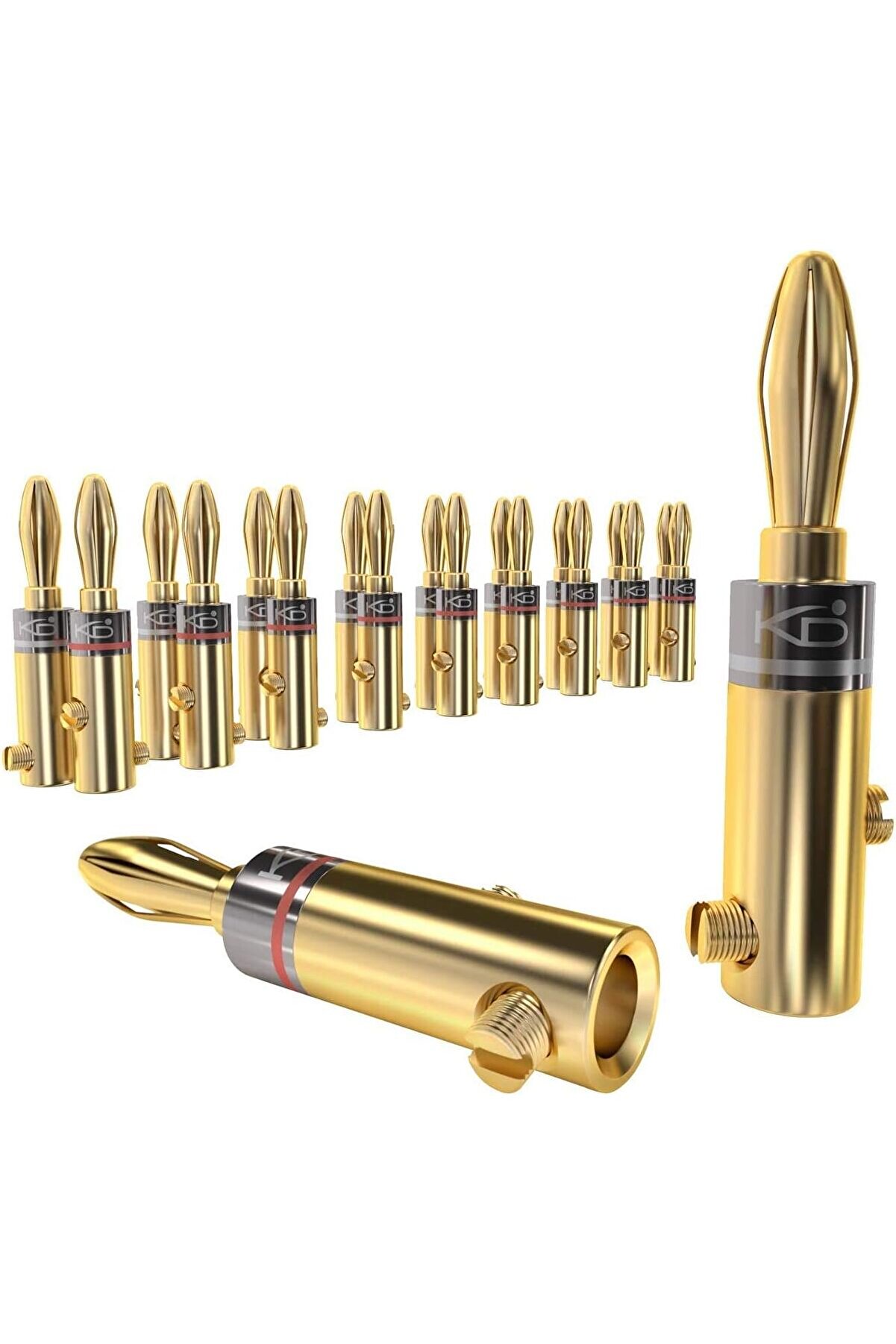 STOREMAX – muz fiş-10 çift (6 mm²'ye kadar hoparlör kablosu için muz fiş bağlantısı, HiFi kutusu, amplif