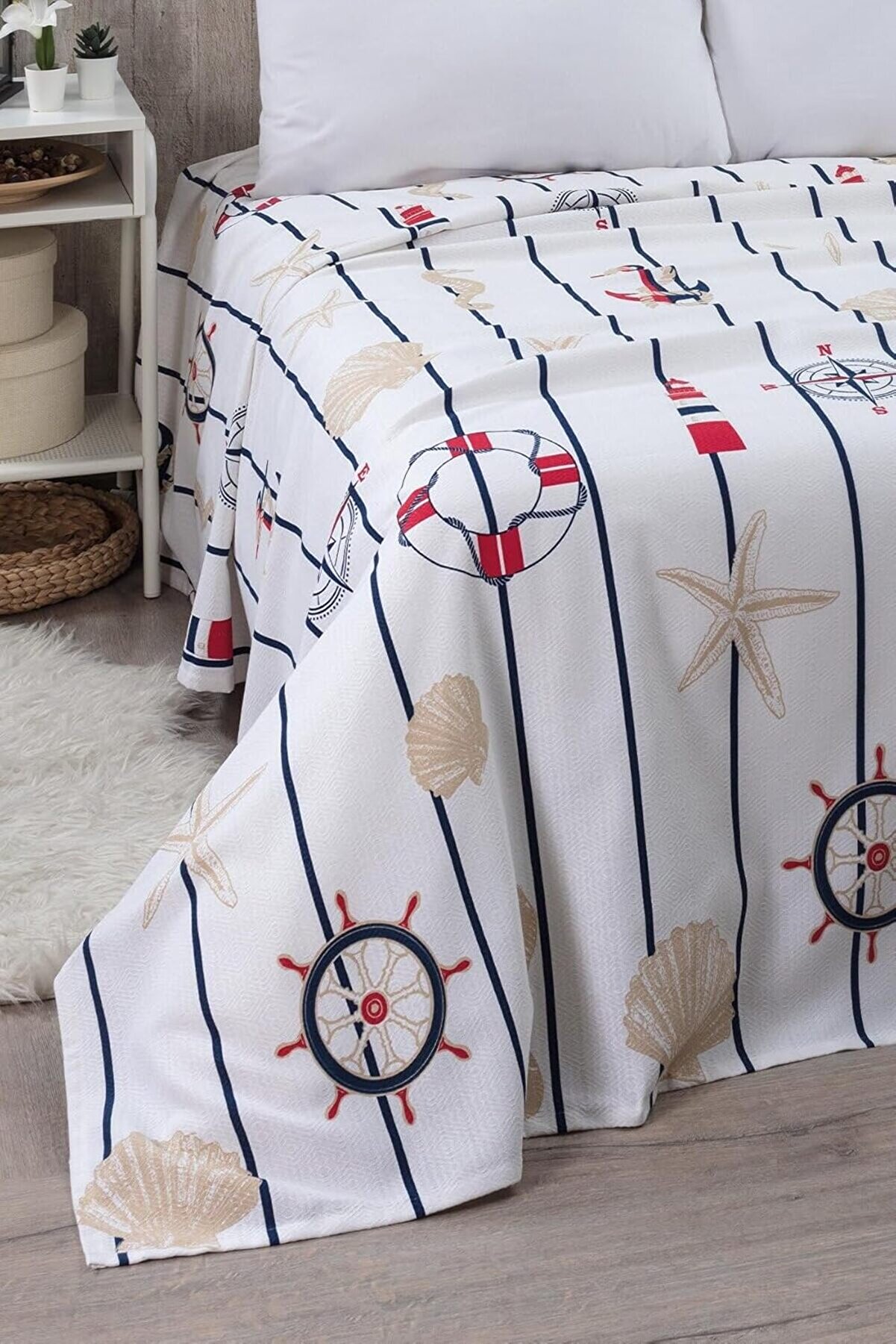 STOREMAX Tek Kişilik Pike Yatak Örtüsü 170 x 230 Kırmızı 1014773