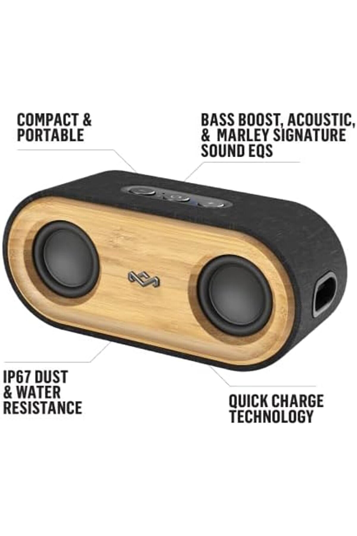 Pltnstoreshop Get Together 2 Mi̇ni̇ Taşınabi̇li̇r Bluetooth Hoparlör. Sürdürülebi̇li̇r Malzemelerden Yapıl