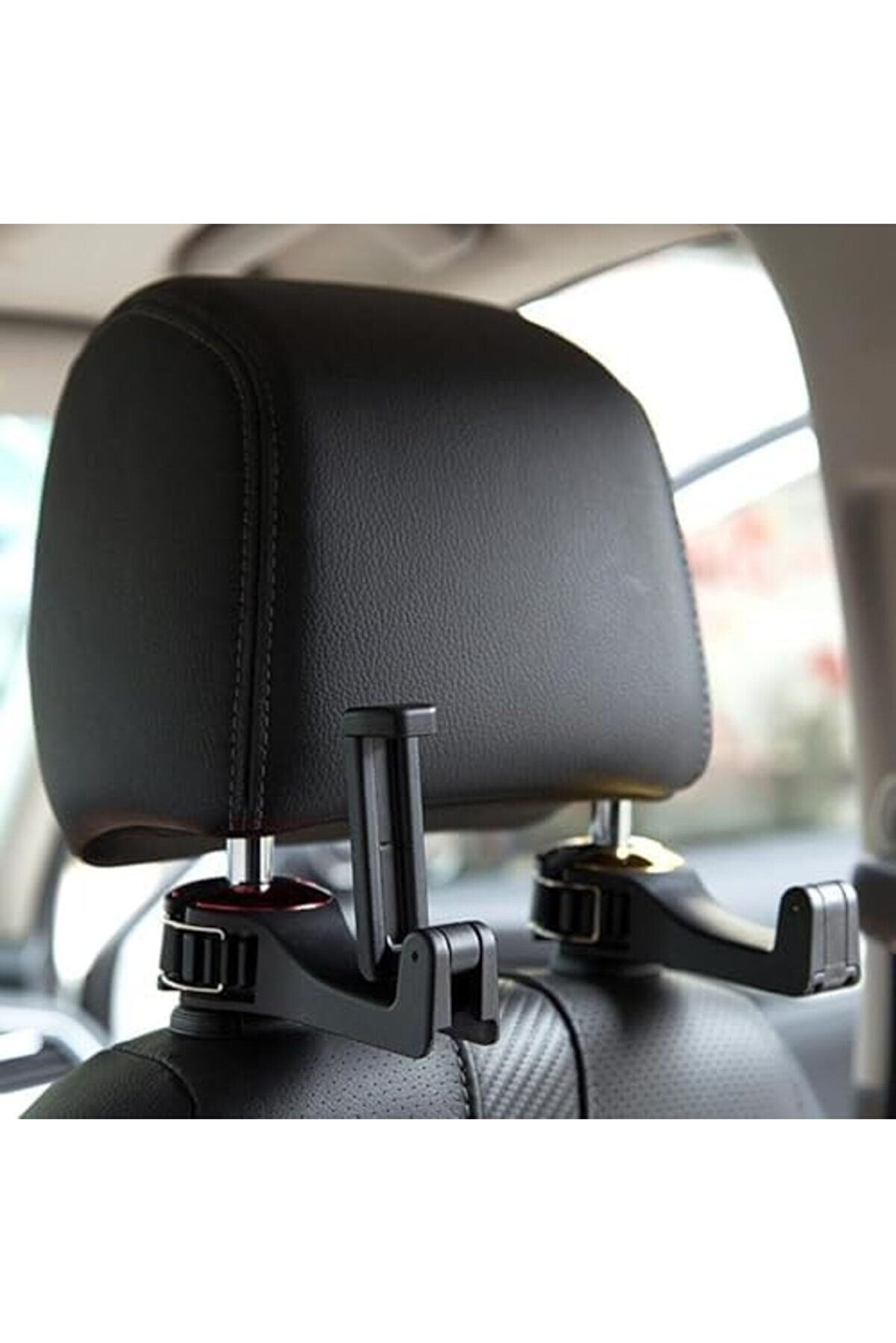 Pltnstoreshop 2’Li̇ Araç Baş Destek Kancası – Telefon Tutuculu Evrensel Koltuk Arkası Kanca, El Çanta