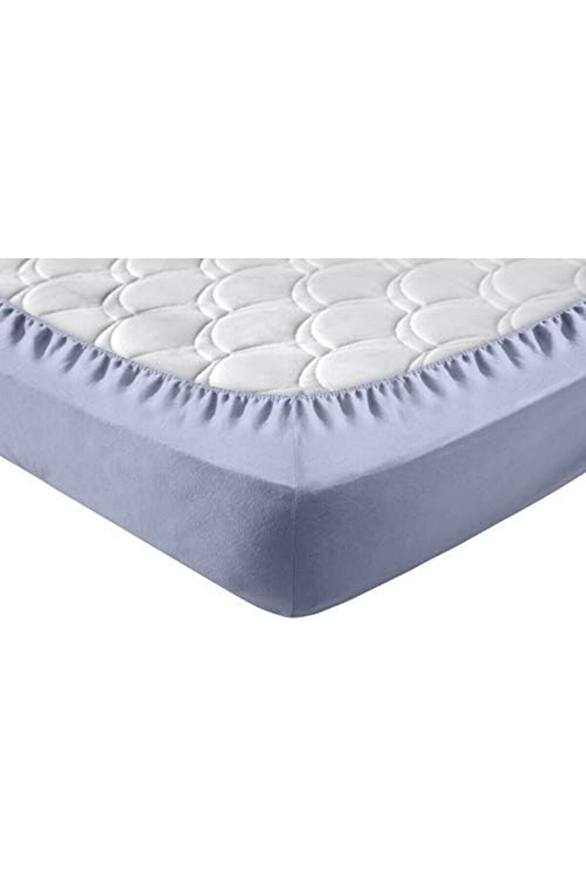 Örme Penye Çarşaf, Battal Çi̇ft Ki̇şi̇li̇k, Açık Gri̇, Pamuk-Elastan 230G/M2 1014773