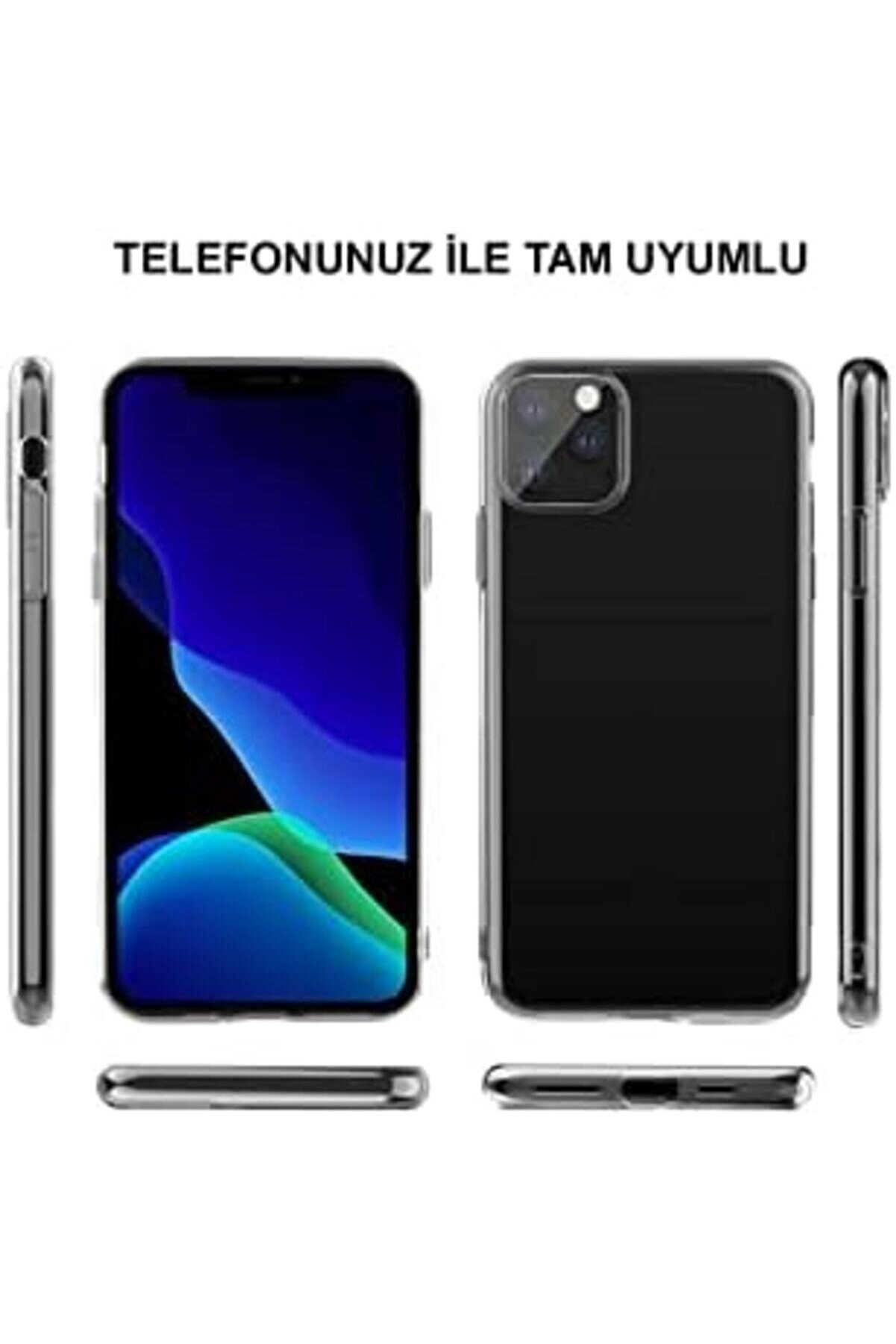 İleti̇şi̇m 13 İle Uyumlu Kapak 1Mm Şeffaf Si̇li̇kon Kılıf 1014773