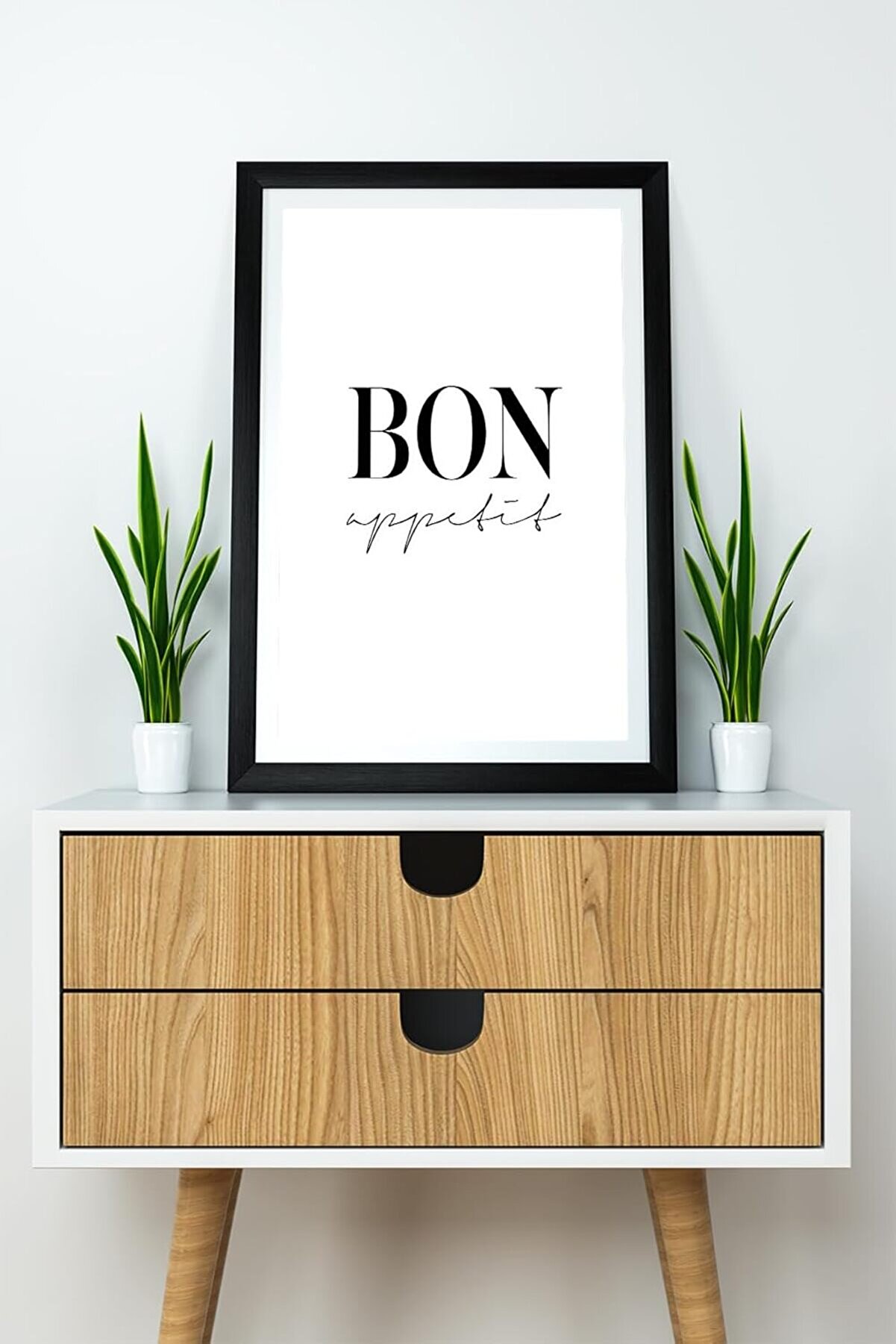 STOREMAX Tek Parça Çerçeve Görünümlü Yazılı Mdf Tablo "Bon Appetit" 1014773