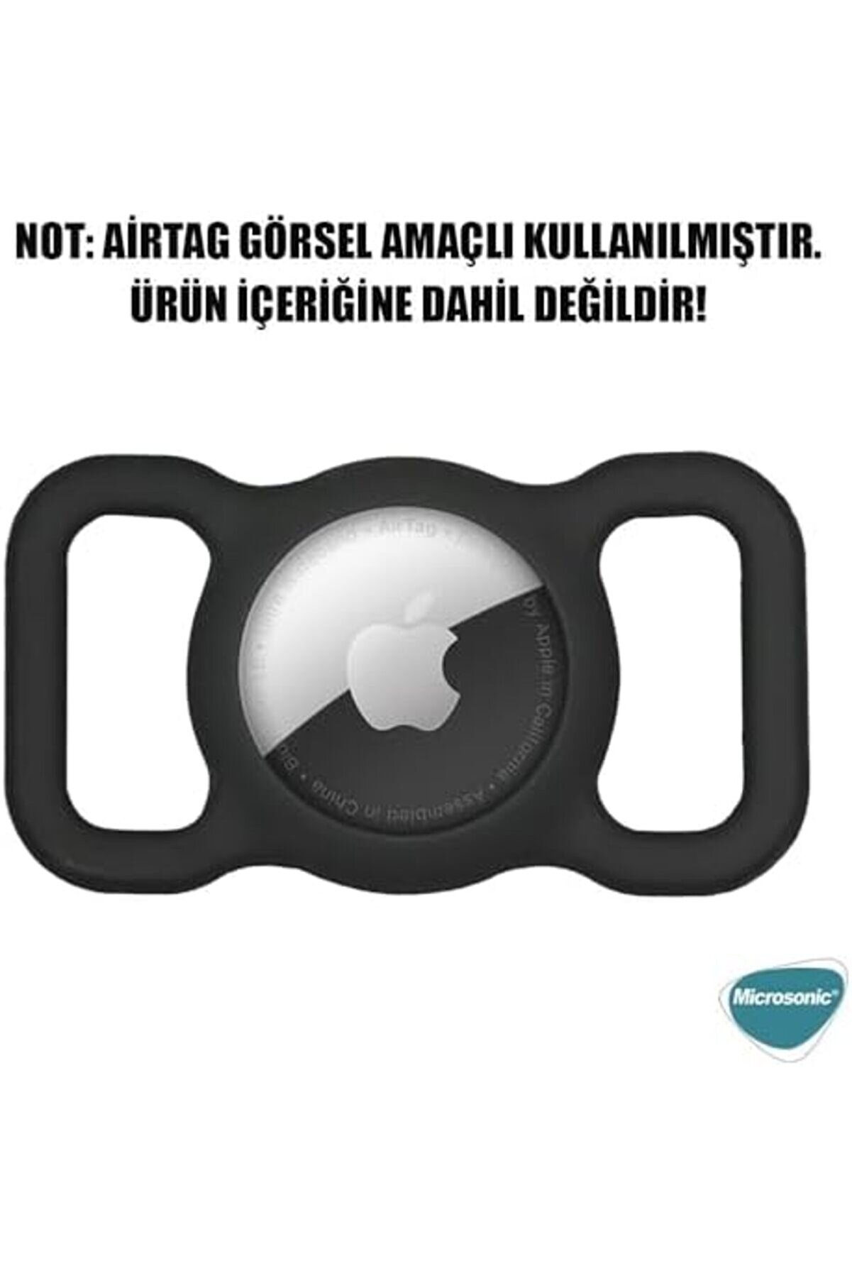 Pltenshoppng Ai̇rtag Kılıf, Evci̇l Hayvan İ&ccedil;i̇n Si̇li̇kon Boyun Tasma Aparatı Si̇yah [Ai̇rtag İle Uyumlu Kı
