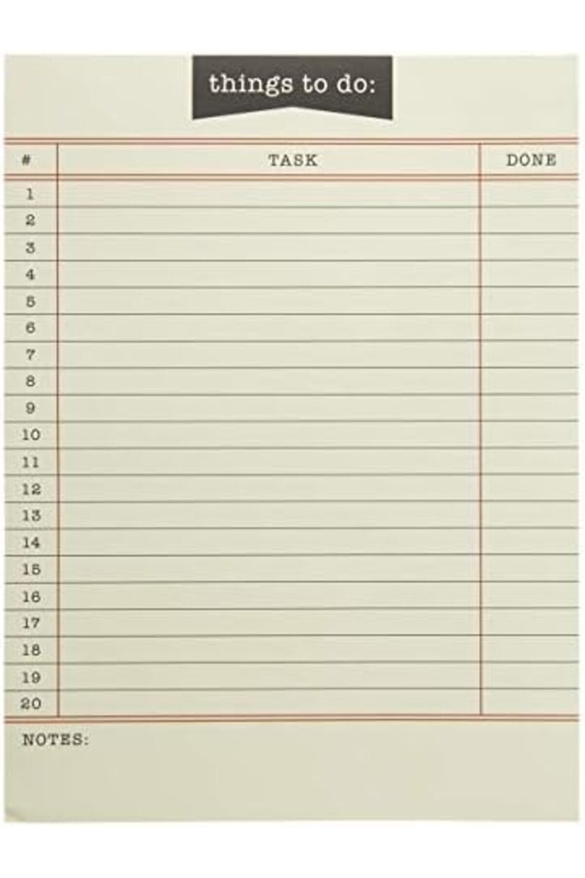 Kütüphane Kartı İçi̇n Not Defteri̇, Yapılacaklar Li̇stesi̇, 150 Yaprak, Görev Planlayıcı, Günlük Düzenle