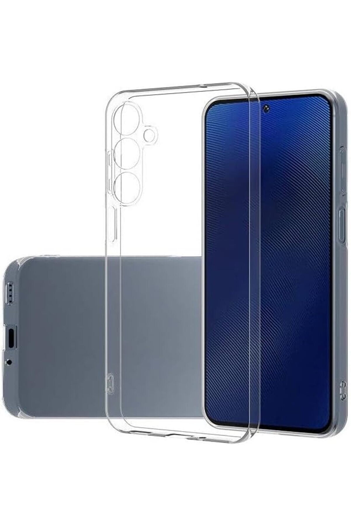 STOREMAX elizzashop AKSESUAR Galaxy S24 Fe ile Uyumlu Şeffaf Silikon Kılıf Şok Emici Özellikli Full Kasa Koru