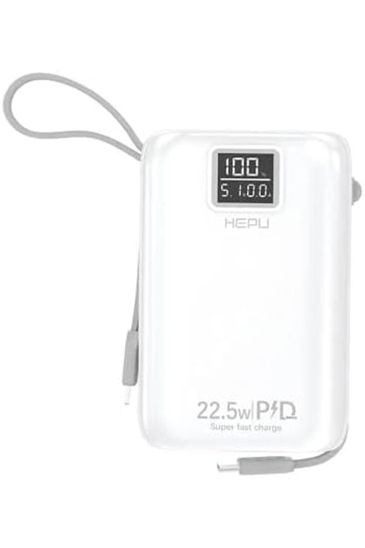 Hp-A01 10.000 Mah 22.5W Led Göstergeli̇ Dahi̇li̇ Kablolu Powerbank Hızlı Şarj Destekli̇ Pd Şarj Type C P