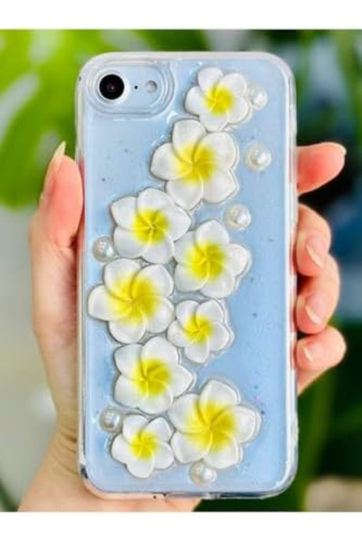 Aksesuar Iphone 7-8 - Se 2020 - Se 2022 İle Uyumlu Sarı Çi̇çek 3D Oyuncak Fi̇gürlü Tasarım Kılıf 1175