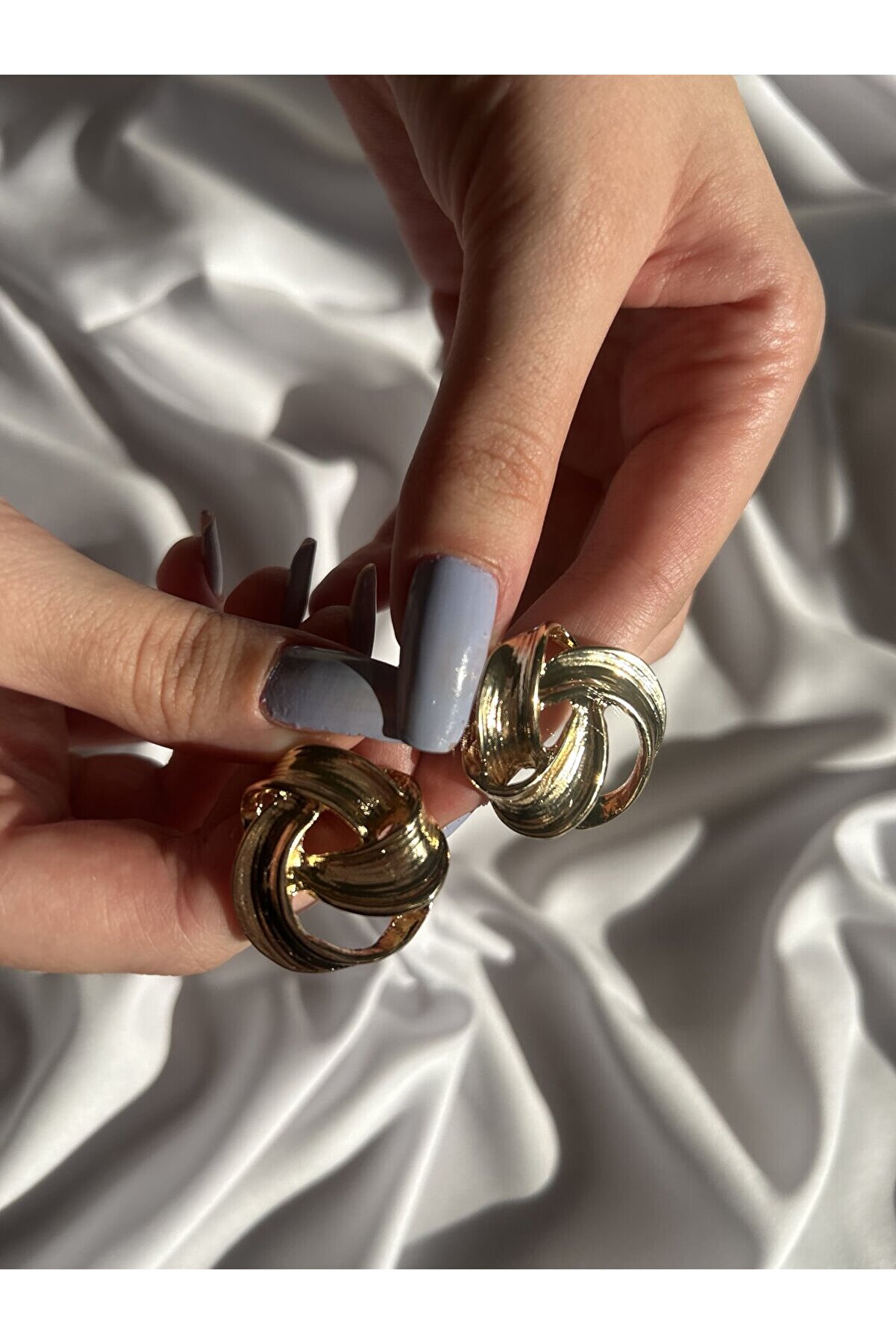 Ateli̇er Emi̇ne Geometri̇k Tasarım Gold Küpe