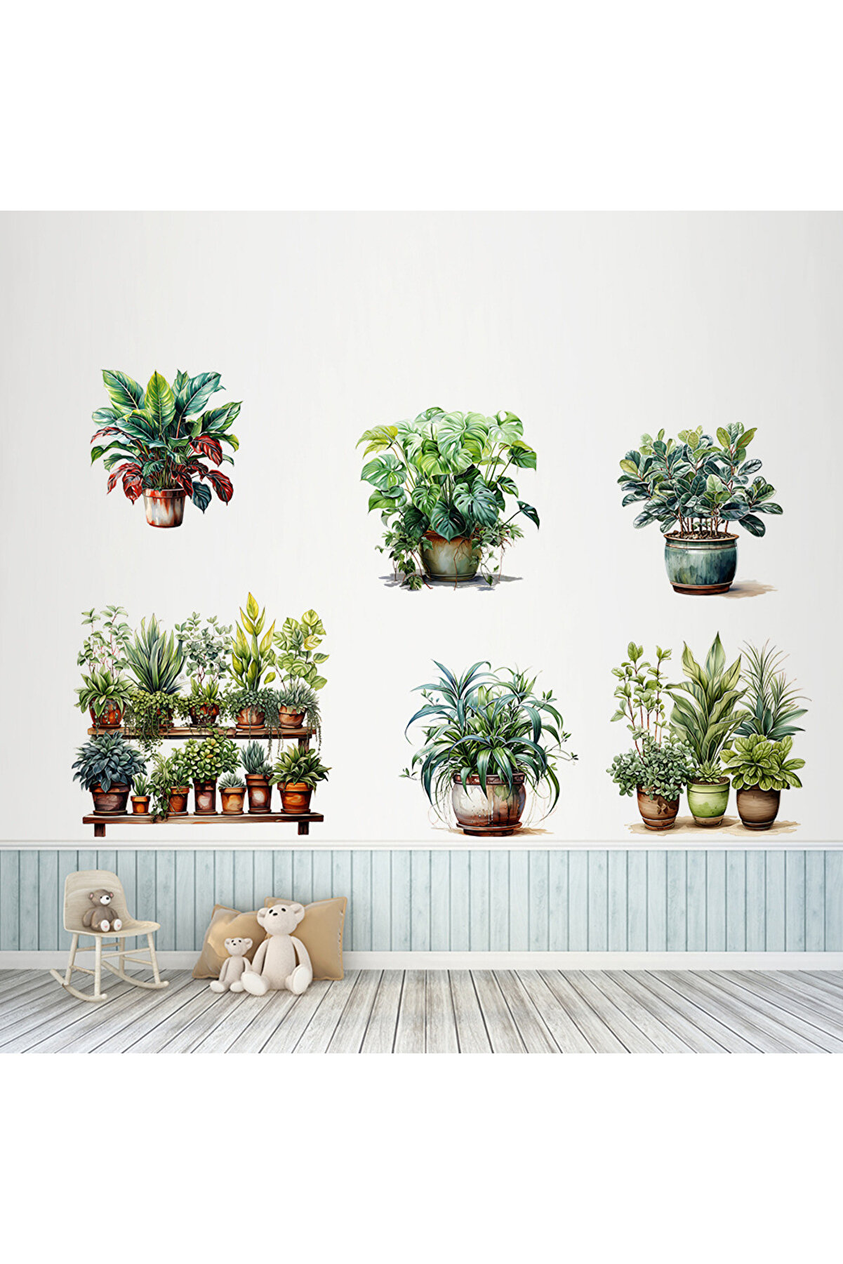 6 Li̇ Sti̇cker Saksılı Çi̇çek Modelleri̇ Mc480C