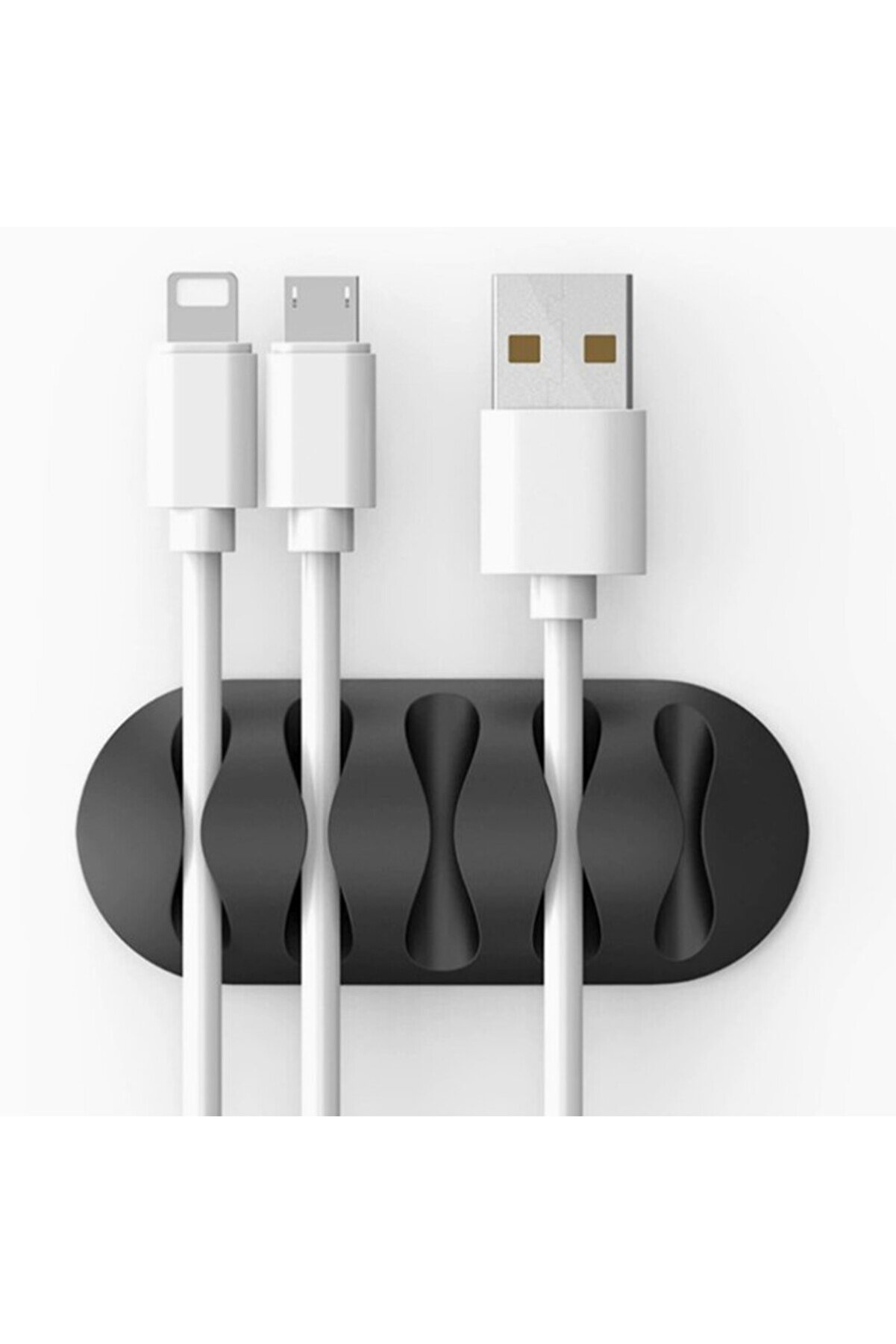 Kablo Tutucu 5 Kanallı 3Lü Si̇yah