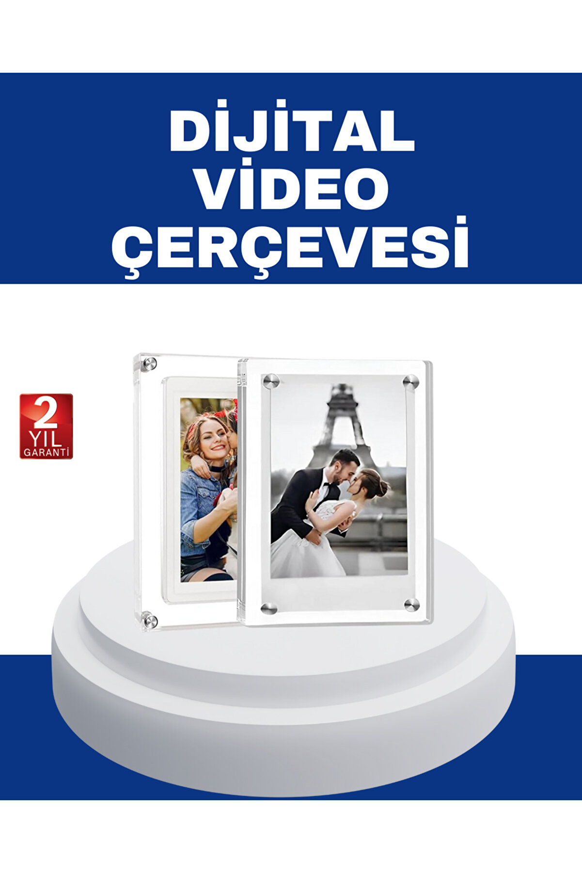 TeknoKesgin 1024x600 Çözünürlüklü 7 İnç Dijital Görüntü Çerçevesi – Canlı ve Net Ekran