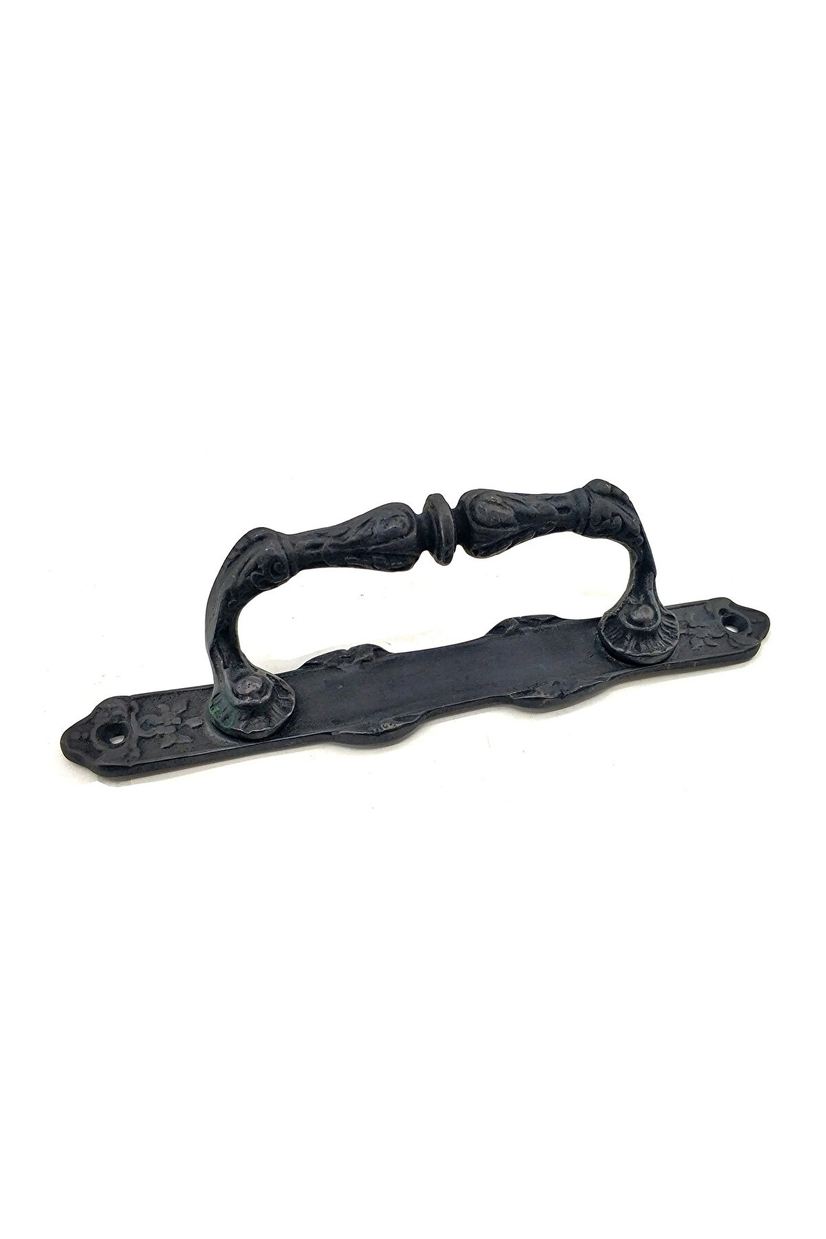 Toptan Bulurum Antika Tarz Dekoratif Pirinç Dar Yan Çekme Kapı Kolu 225x37 mm, Oksit