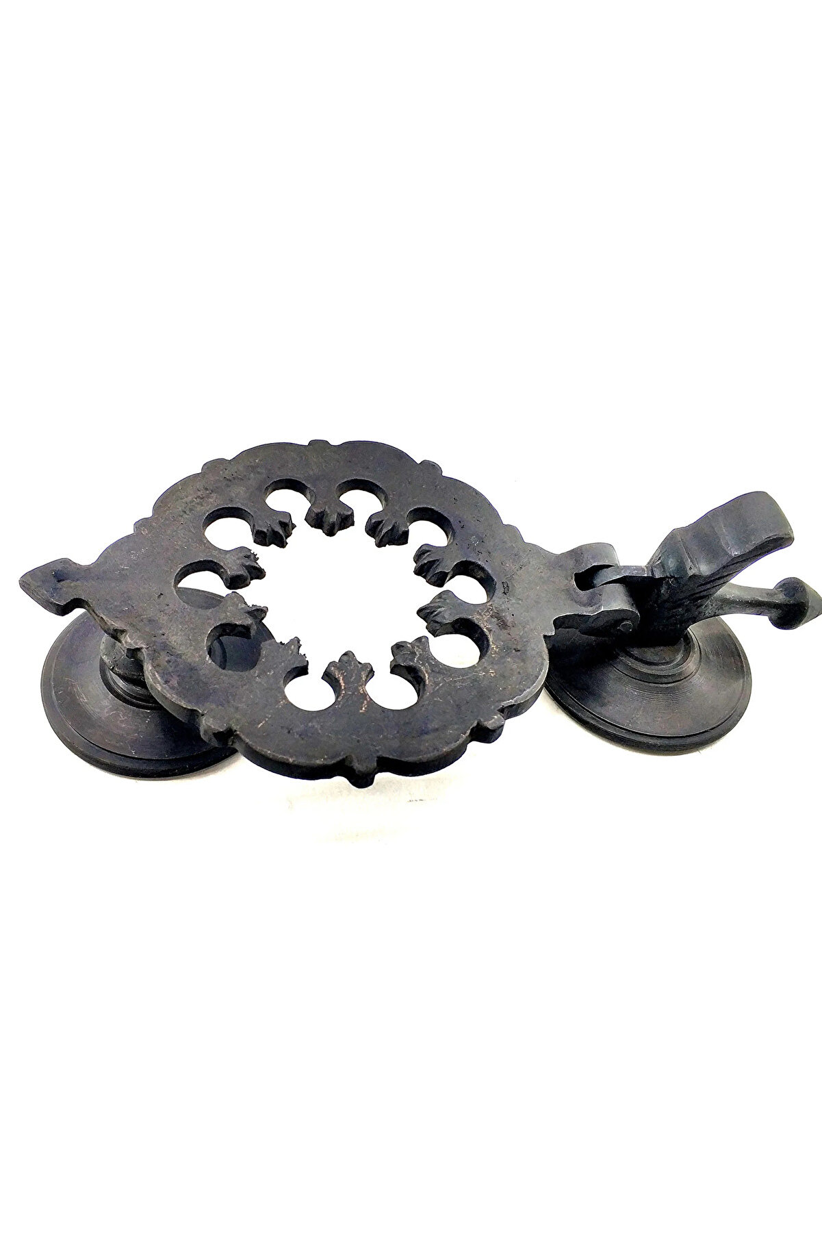 Toptan Bulurum Antika Tarz Dekoratif Pirinç Osmanlı Kapı Tokmağı, Taktak 265x75mm, Oksit