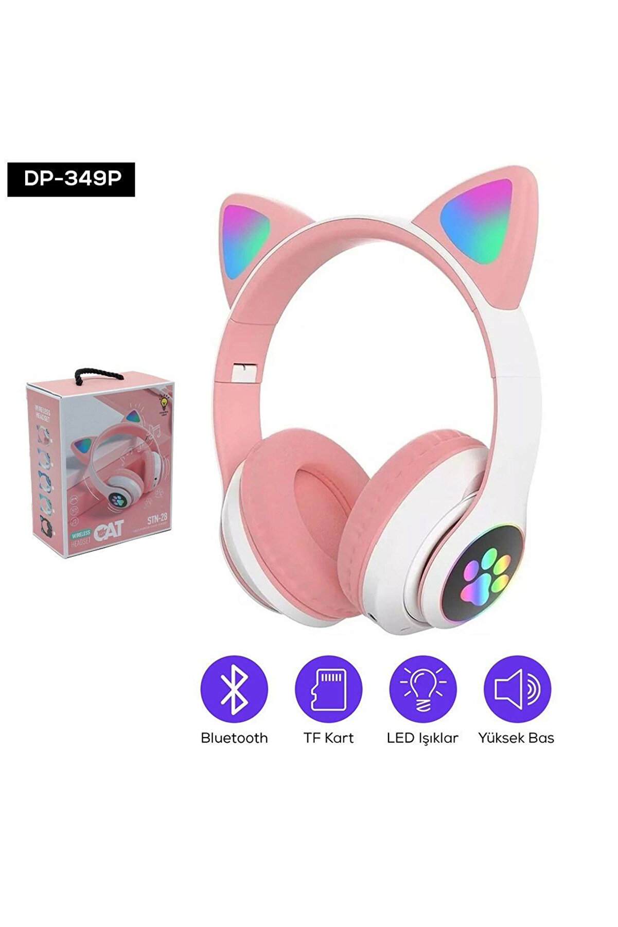 HarmonyAura Kedi Figurlu Kulaklık