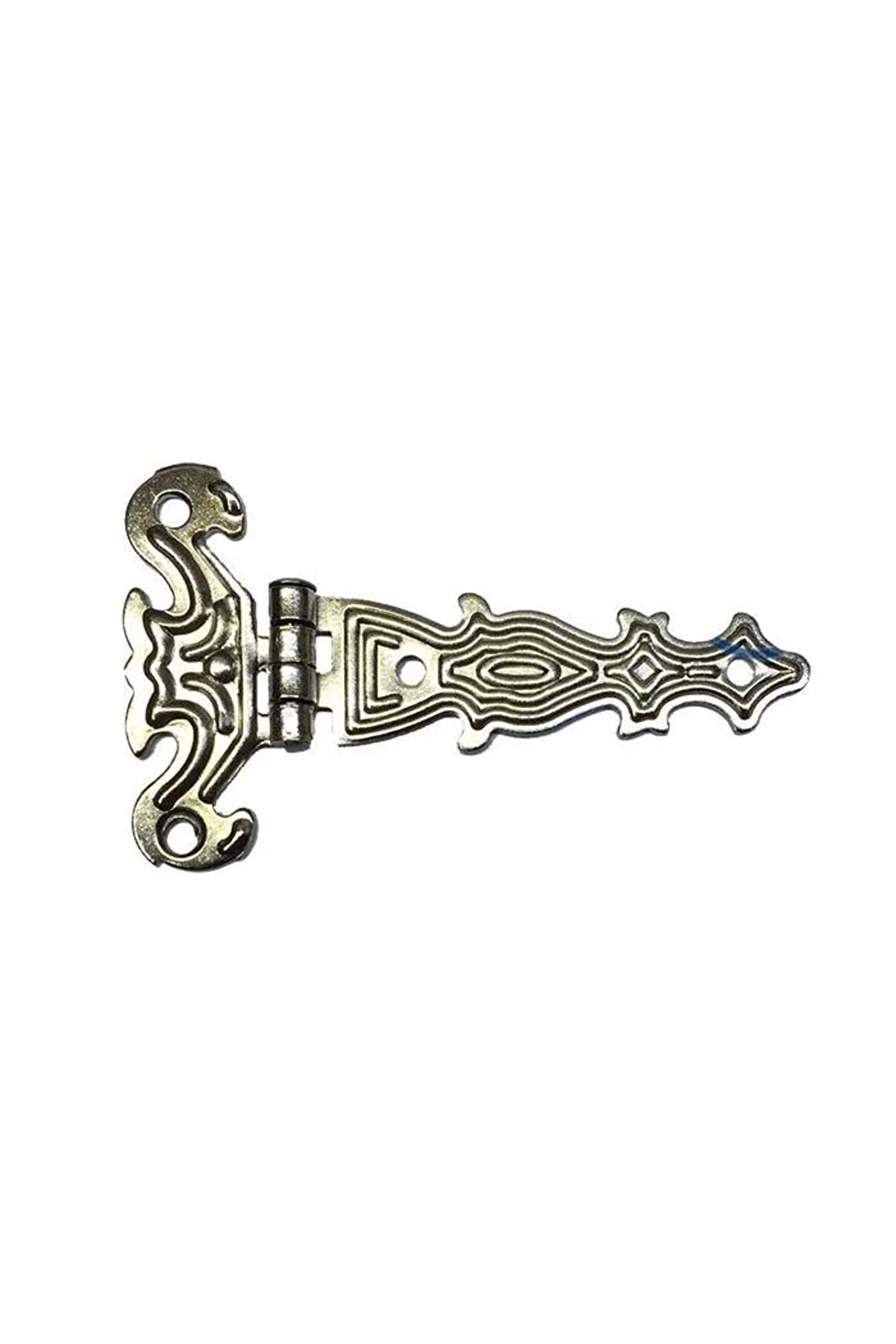 Toptan Bulurum Dekoratif, Sac Tek Kuyruklu Menteşe 40x68 mm, Küçük, Nikel, 1 Adet