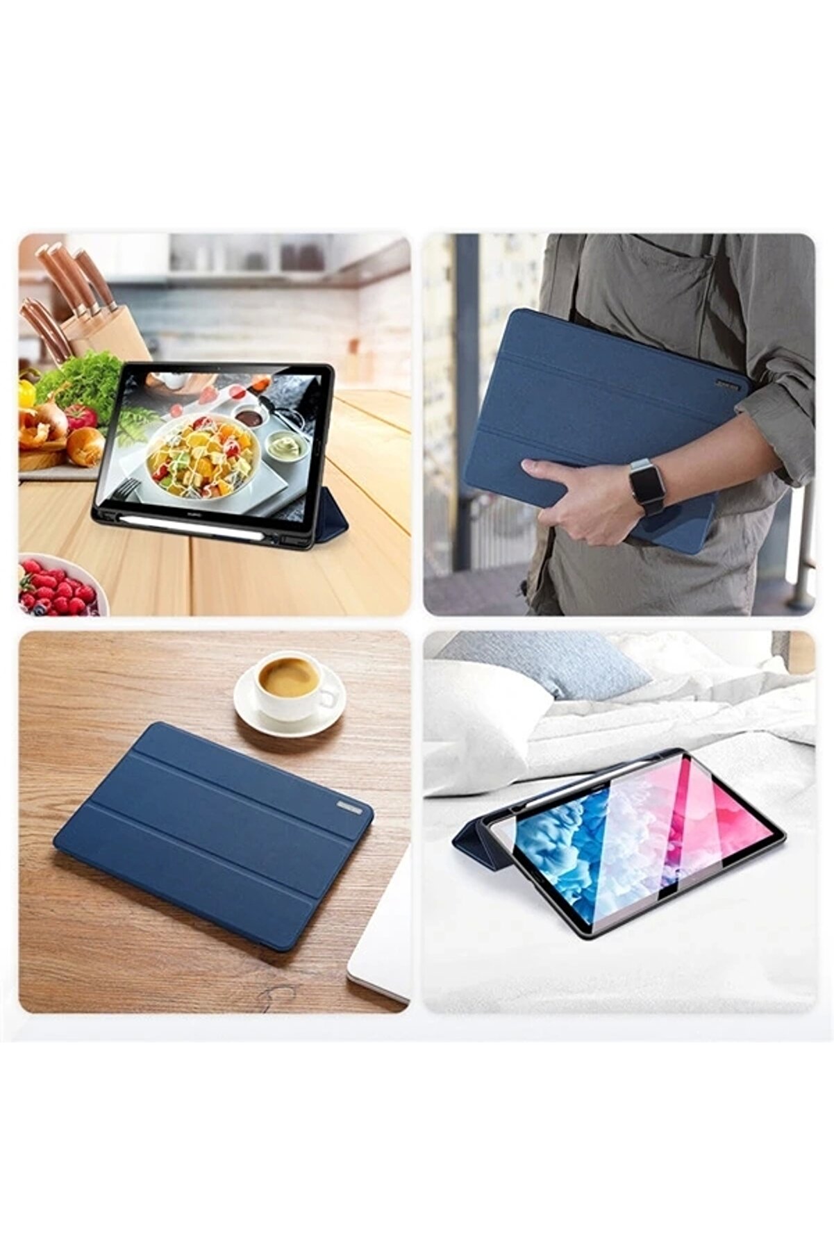 Buti̇k Dux Duci̇s Huawei̇ Matepad Pro 10.8 Kılıf Kalem Yerli̇ Soft Tpu Mıknatıslı Domo Kılıf Medi̇apad M6-(577