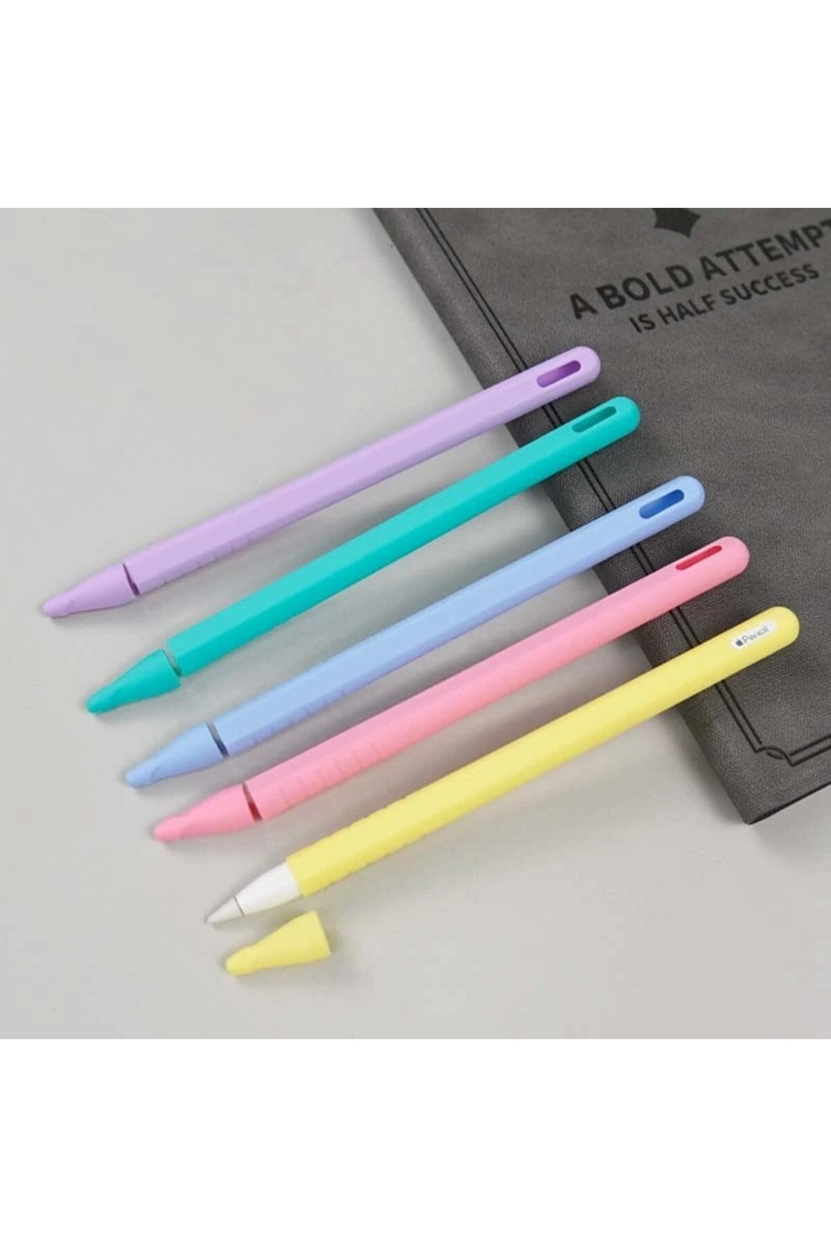 Buti̇k Ally Apple Penci̇l 2 İ&ccedil;i̇n Si̇li̇kon Kılıf Koruyucu Kılıf-(5775)