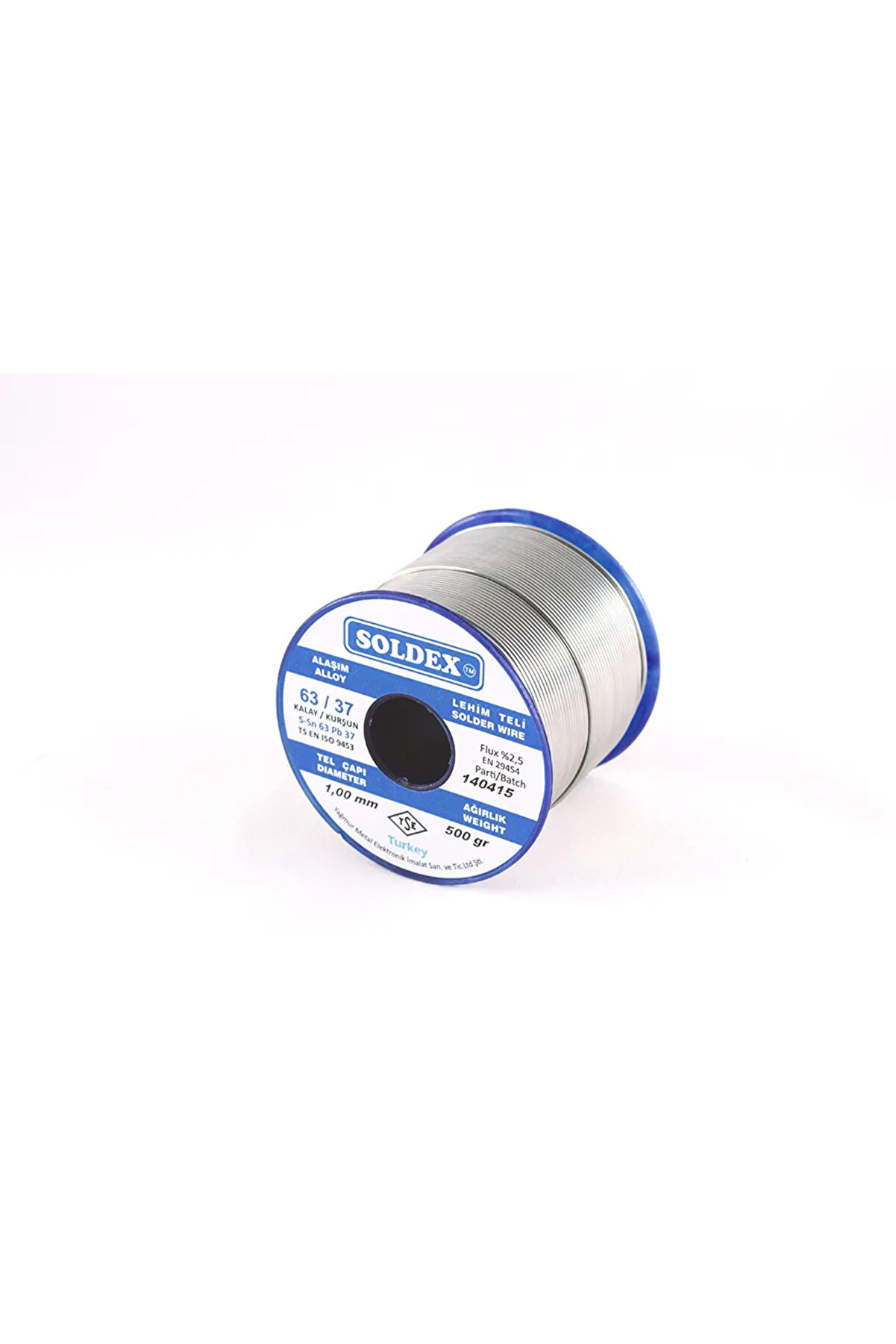 Toptan Bulurum Soldex 6337, 500 Gr 3 mm Pastasız Vitray Lehim Teli, Sn63 Pb37