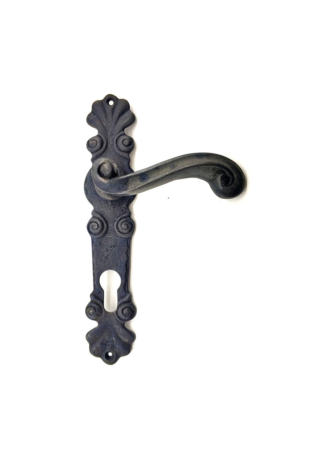 Toptan Bulurum Antika Tarz Dekoratif Pirinç Okyanus Banyo Kapı Kolu 230x46 mm, Oksit
