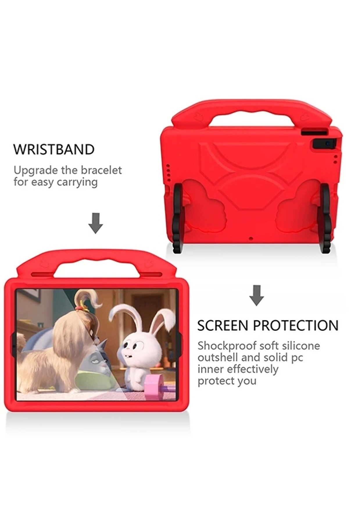 Buti̇k Ally İpad 7.10.2 Pro 10.5 Kılıf Eva &Ccedil;ocuk Shockproof Standlı Taşınabi̇li̇r-(5775)