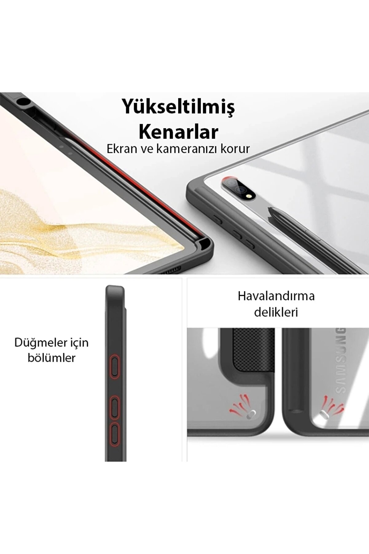 Buti̇k Dux Duci̇s Sm Galaxy Tab S8-S7 Kılıf Toby Seri̇es Manyeti̇k Kapaklı Kılıf (X700/X706)-(T870/T875/T876B)