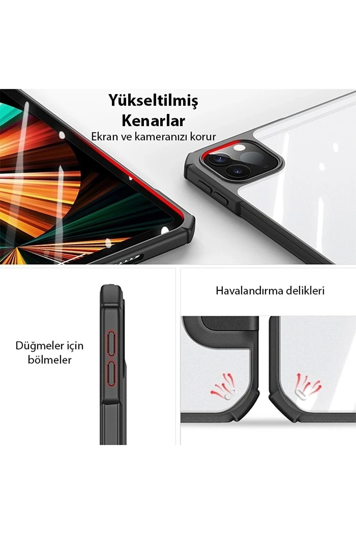 Buti̇k Dux Duci̇s İpad Pro 12.9 2022/2021/2020/2018 Kılıf Copa Seri̇es Uyku Modlu Kapaklı Kılıf-(5775)