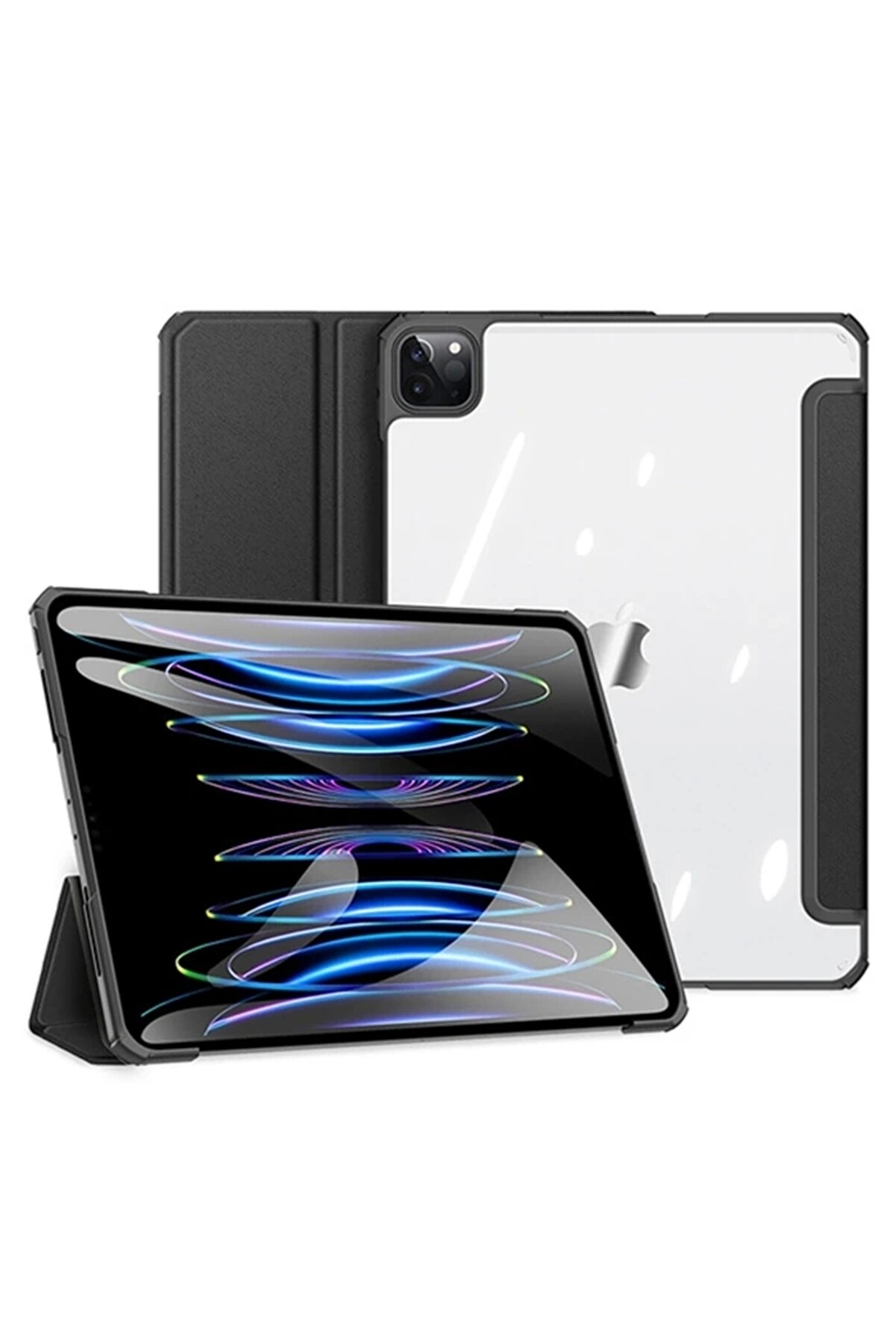 Buti̇k Dux Duci̇s İpad Pro 12.9 2022/2021/2020/2018 Kılıf Copa Seri̇es Uyku Modlu Kapaklı Kılıf-(5775)