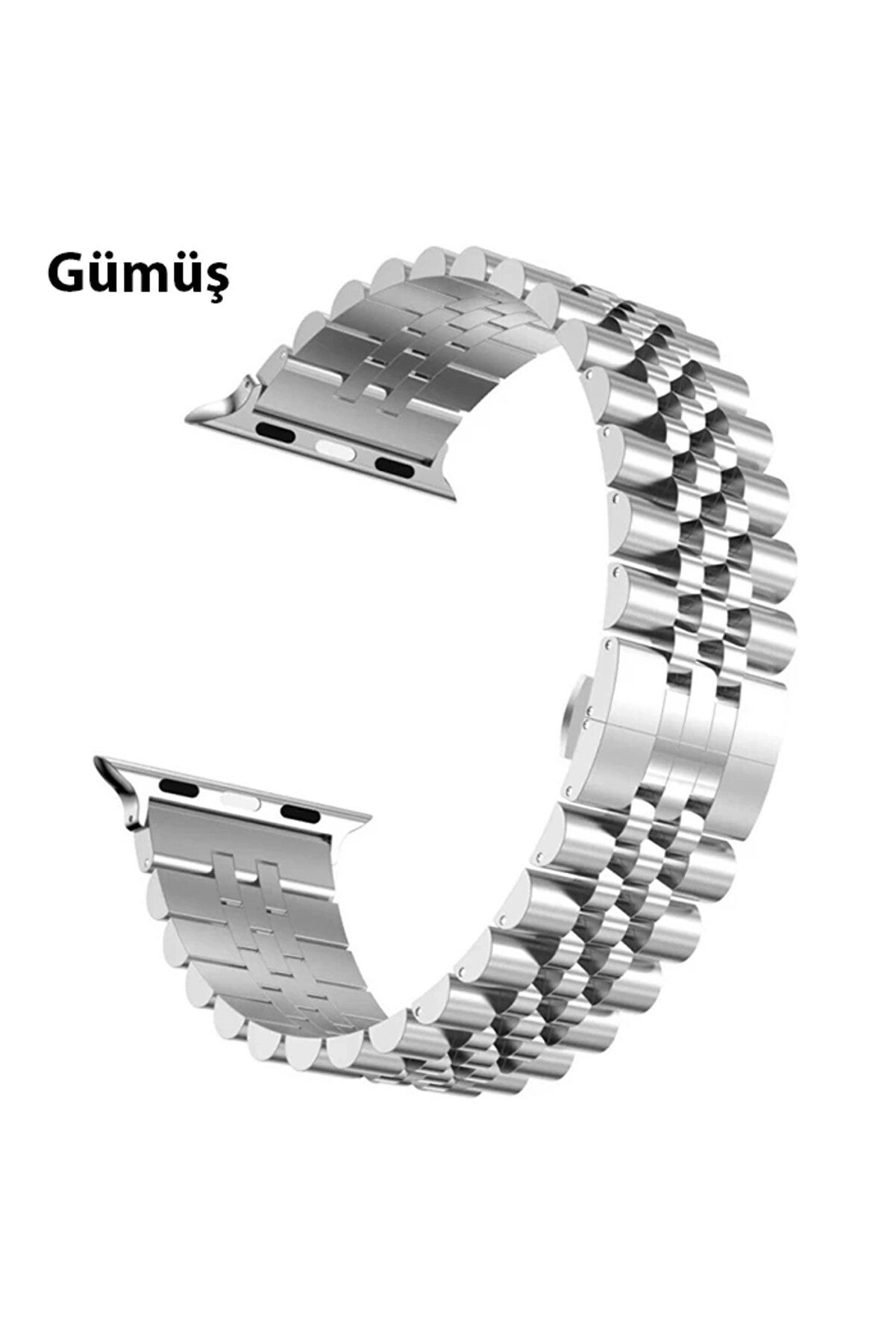 Buti̇k Ally Apple Watch 7-8 45Mm 6-5-4 44Mm Watch Ultra 49Mm Kayış Kordon Paslanmaz &Ccedil;eli̇k 3-2-1 42Mm-(5775)