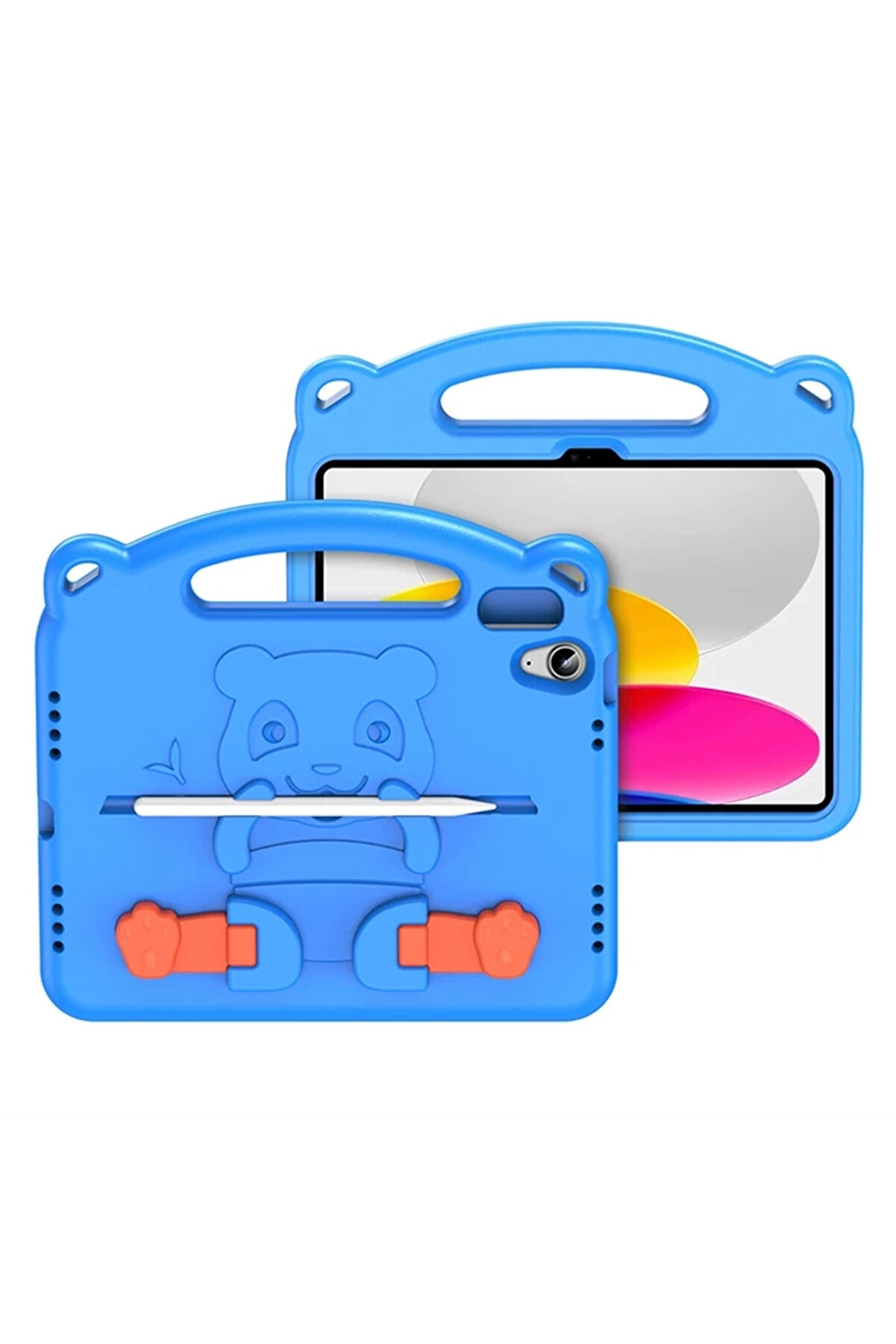 Buti̇k Dux Duci̇s İpad 10.2 2022 Kılıf Panda Seri̇si̇ &Ccedil;ocuk Shockproof Standlı Kılıf-(5775)