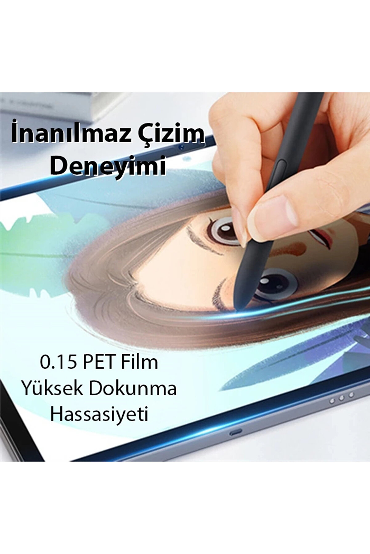 Fry Dux Duci̇s Sm Galaxy Tab S8 Ultra S9 Ultra Paperfeel Pet Ekran Koruyucu 0.15Mm Darbe Emi̇ci̇ Fi̇lm-(5775