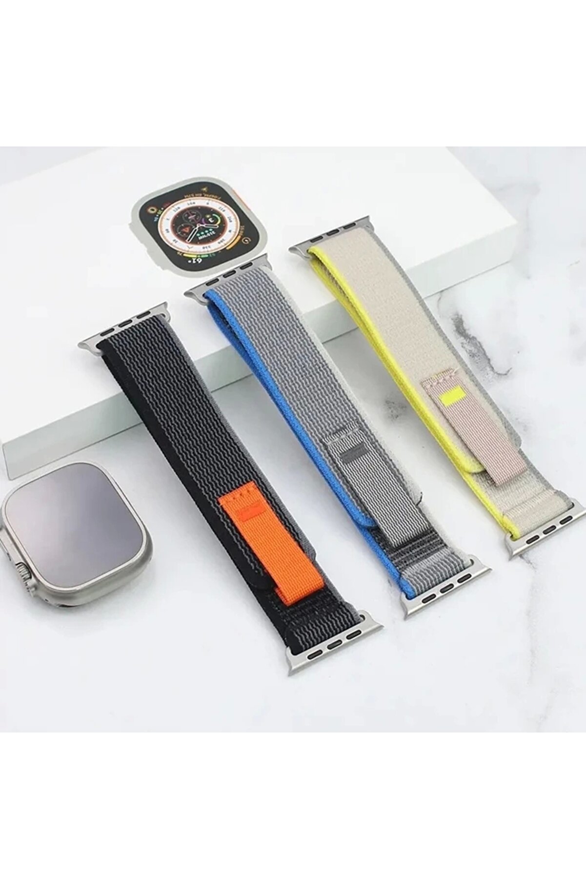 Buti̇k Ally Apple Watch 7-8 45Mm 6-5-4 44Mm Watch Ultra 49Mm Fi̇eld Loop Kayış Kordon 3-2-1 42Mm-(5775)