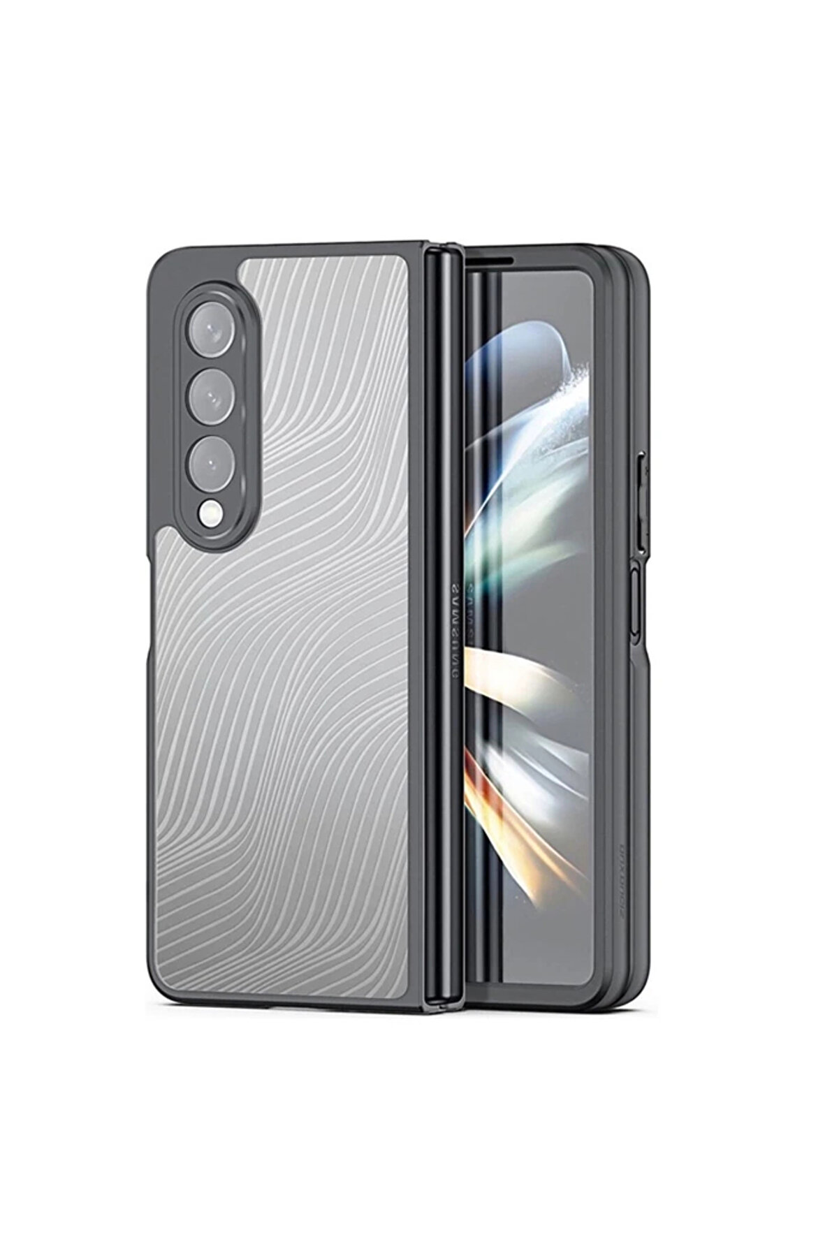 Moda Shop & Butik Dux Ducis Samsung Z Fold4 5G Aimo Series Premium Buzlu Sert PC-TPU Kılıf-(5775)