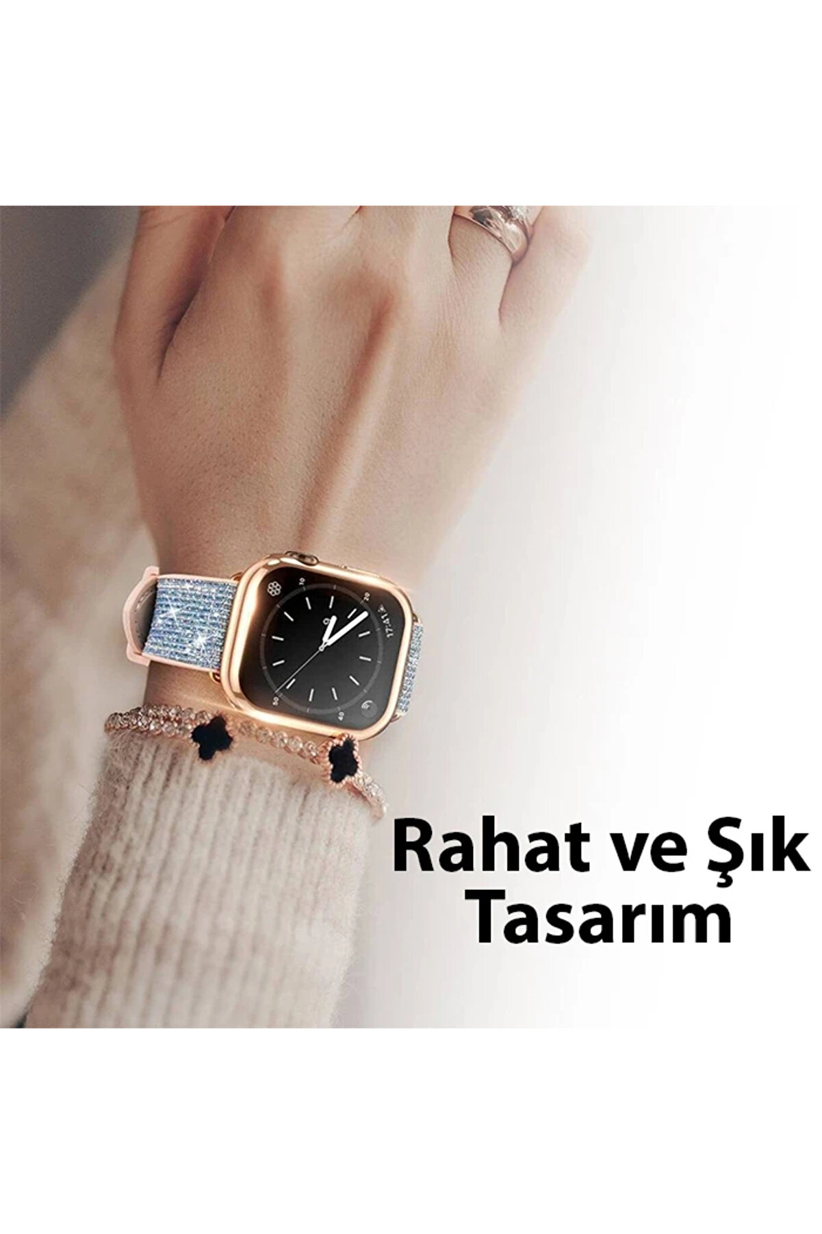 Buti̇k Dux Duci̇s Samo Seri̇es Apple Watch 45Mm İ&ccedil;i̇n Soft Tpu Full Koruma Ultra İnce Si̇li̇kon Kılıf-(5775)