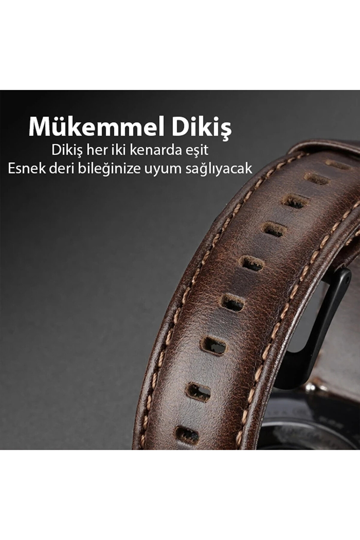 Buti̇k Dux Duci̇s Apple Watch 38/40/41Mm İ&ccedil;i̇n Busi̇ness Deri̇ Kayış Kordon-(5775)