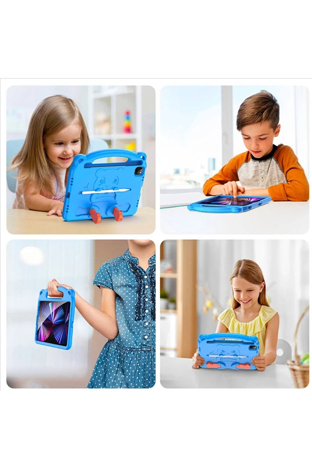 Buti̇k Dux Duci̇s Panda İpad Pro 11 (2018/2020/2021) İpad Ai̇r 4-5 Kılıf &Ccedil;ocuk Shockproof Standlı Taşınabi̇li̇r