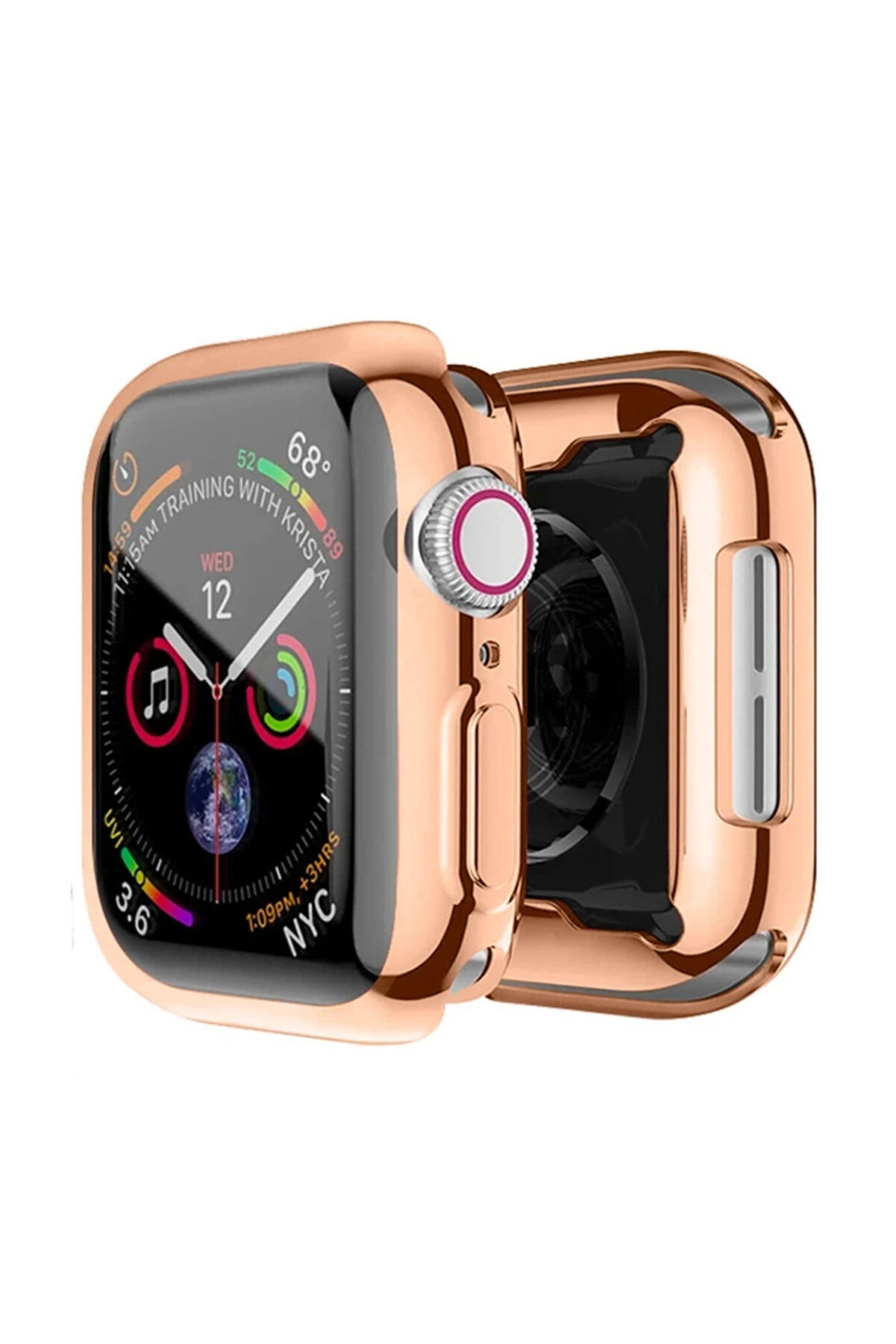 Buti̇k Ally Apple Watch 7-8 41Mm 360 Koruma Ultra Sli̇m Si̇li̇kon Kılıf-(5775)