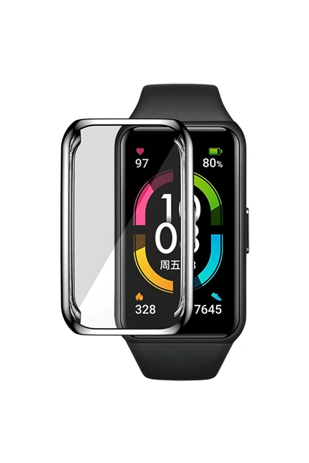 Buti̇k Huawei̇ Honor Band 6 360 Koruma Ultra İnce Si̇li̇kon Kılıf-(5775)