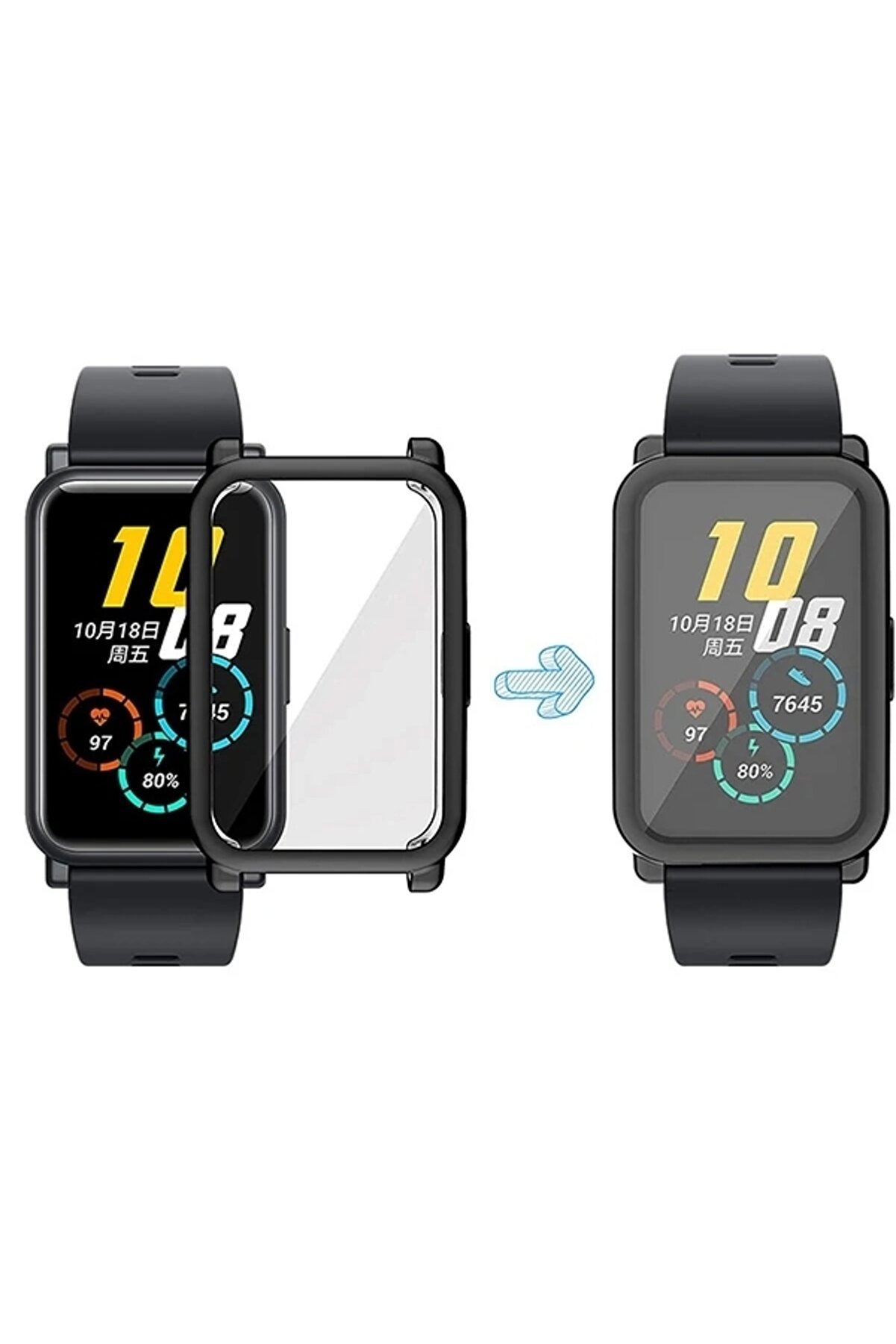 Buti̇k Ally Honor Watch Es 1.64 İn&ccedil; 360 Koruma İnce Si̇li̇kon Kılıf-(5775)