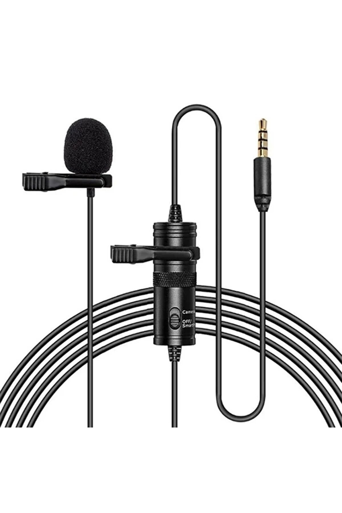 Buti̇k Ally 3.5Mm Uni̇versal Lavali̇er Kablolu Yaka Mi̇krofonu 6 Metre-(5775)