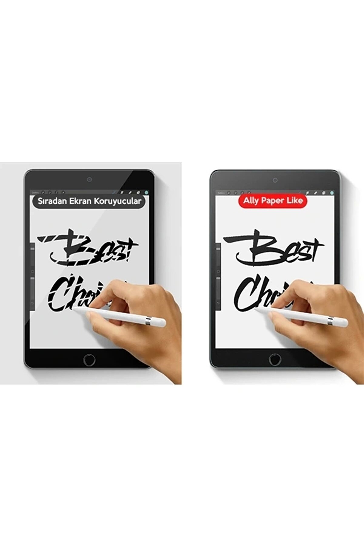 Teknocepnet Ally İpad Mi̇ni̇ 5/4 Paper Li̇ke Fi̇lm Darbe Emi̇ci̇ Pet Ekran Koruyucu-(5775)