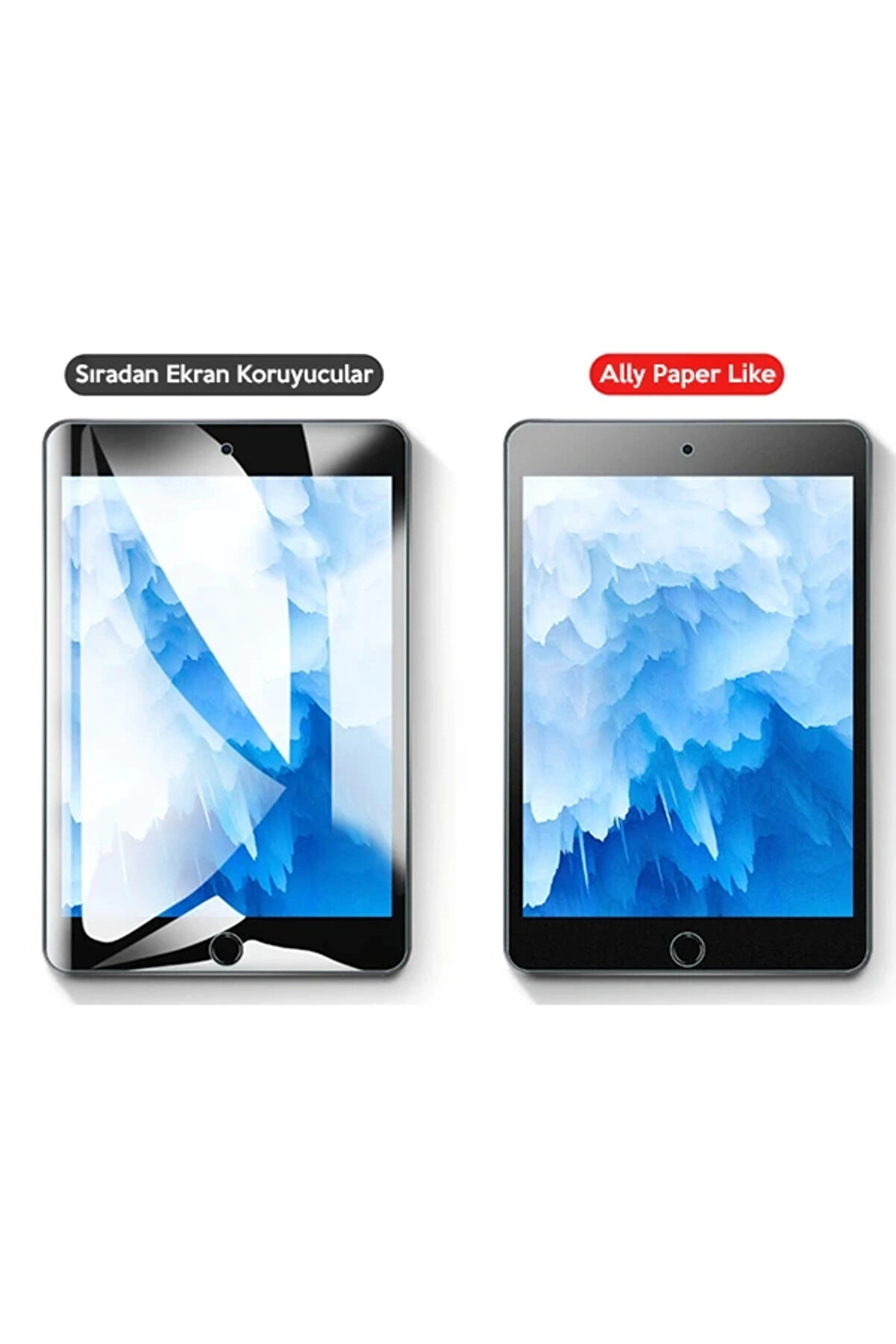 Teknocepnet Ally İpad Mi̇ni̇ 5/4 Paper Li̇ke Fi̇lm Darbe Emi̇ci̇ Pet Ekran Koruyucu-(5775)