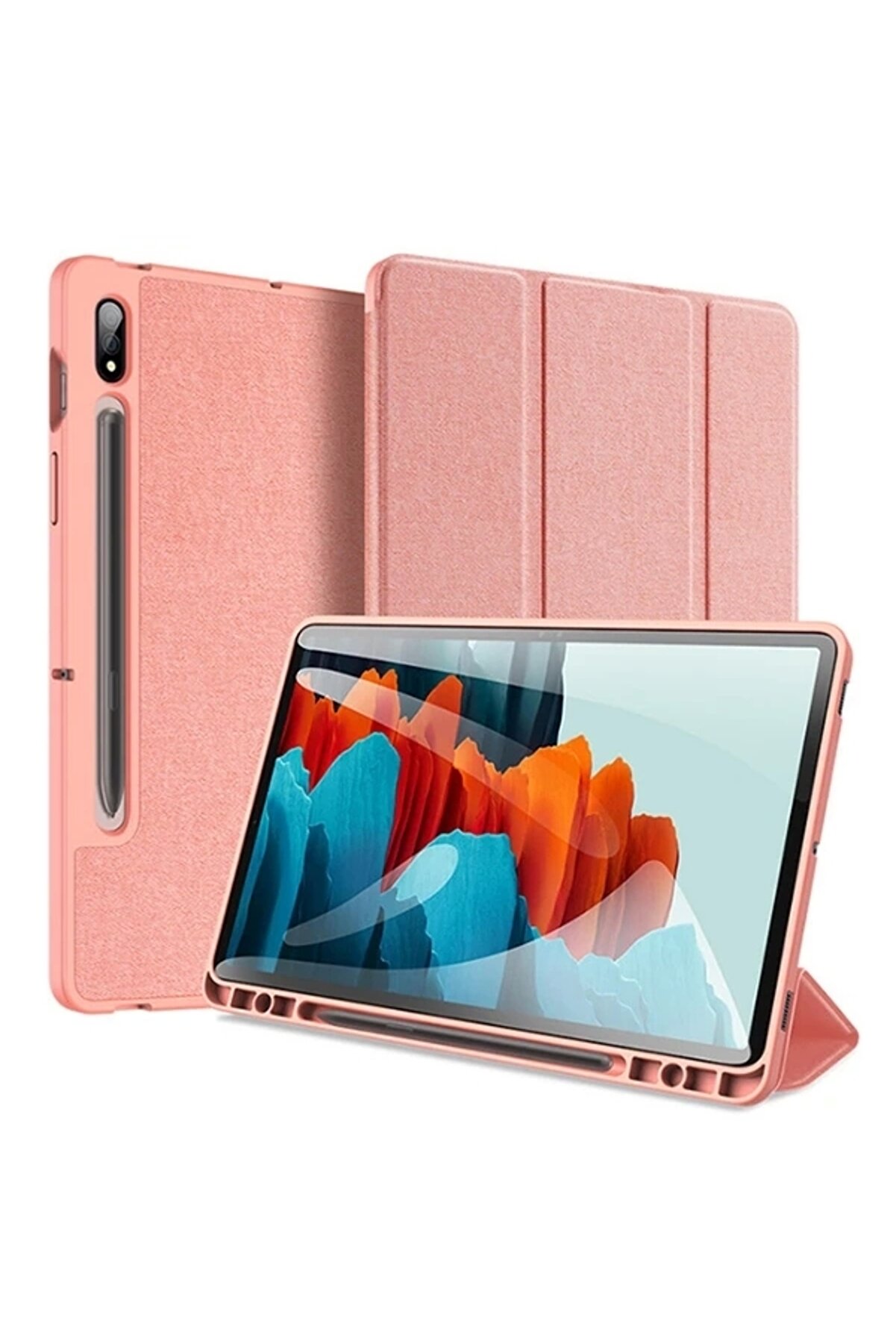 Buti̇k Dux Duci̇s Galaxy Tab S8 Plus (X800/X806) S7Fe (T730/T736B) S7 Plus (T970/T976B) Kılıf Domo Seri̇es-(5
